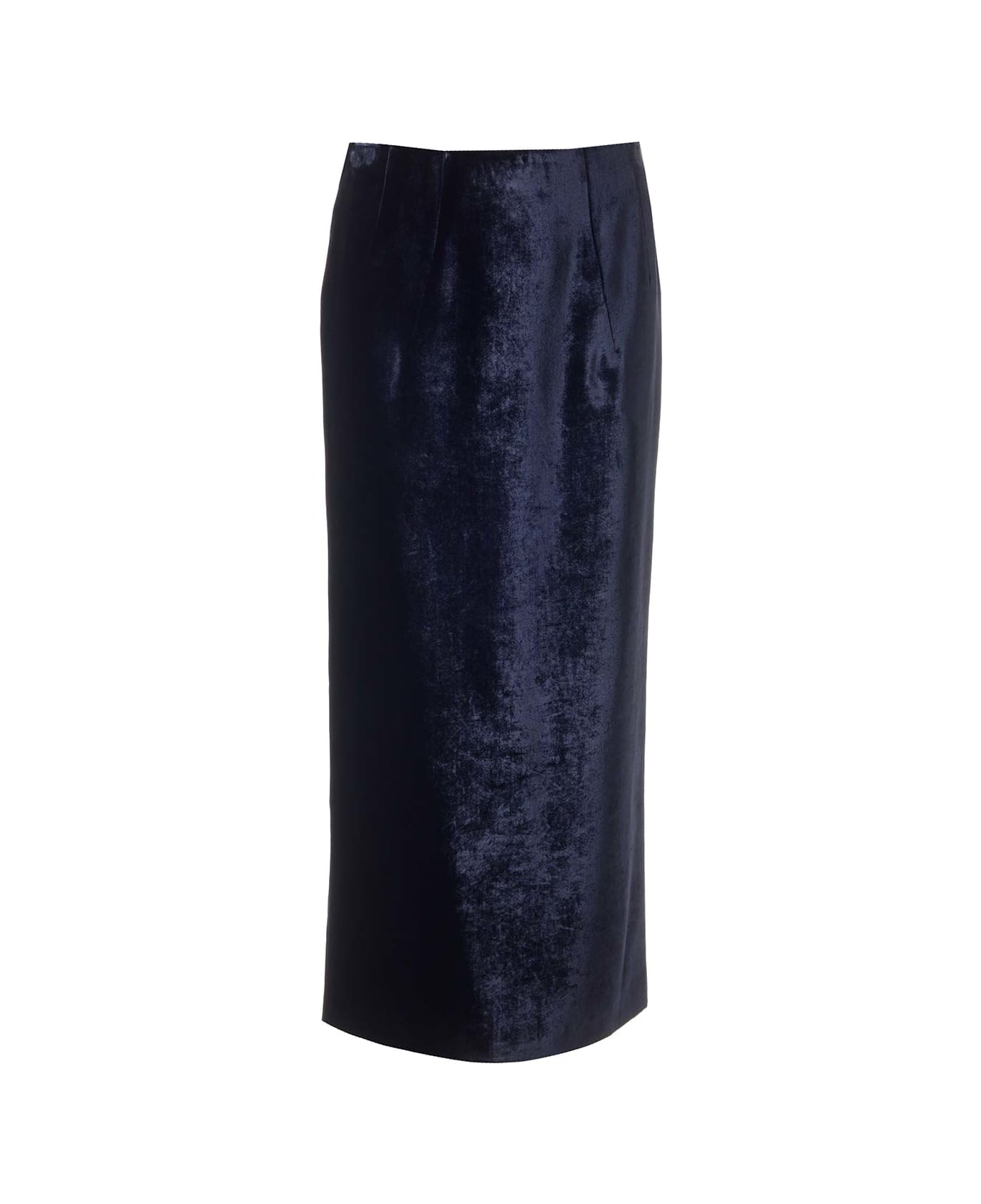 Fendi Velvet Pencil Skirt - Blue