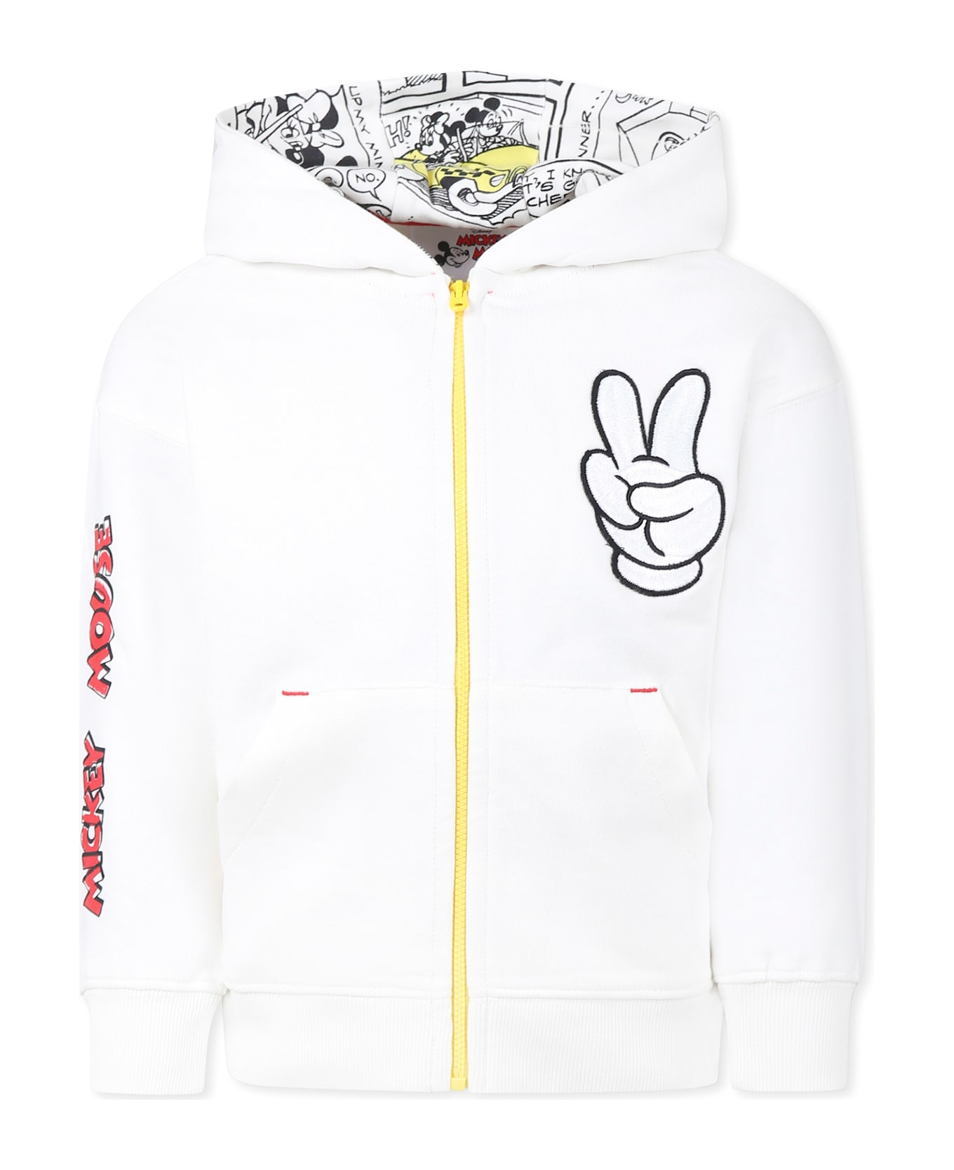 Marc Jacobs White Sweatshirt For Kids With Mickey Mouse - White
