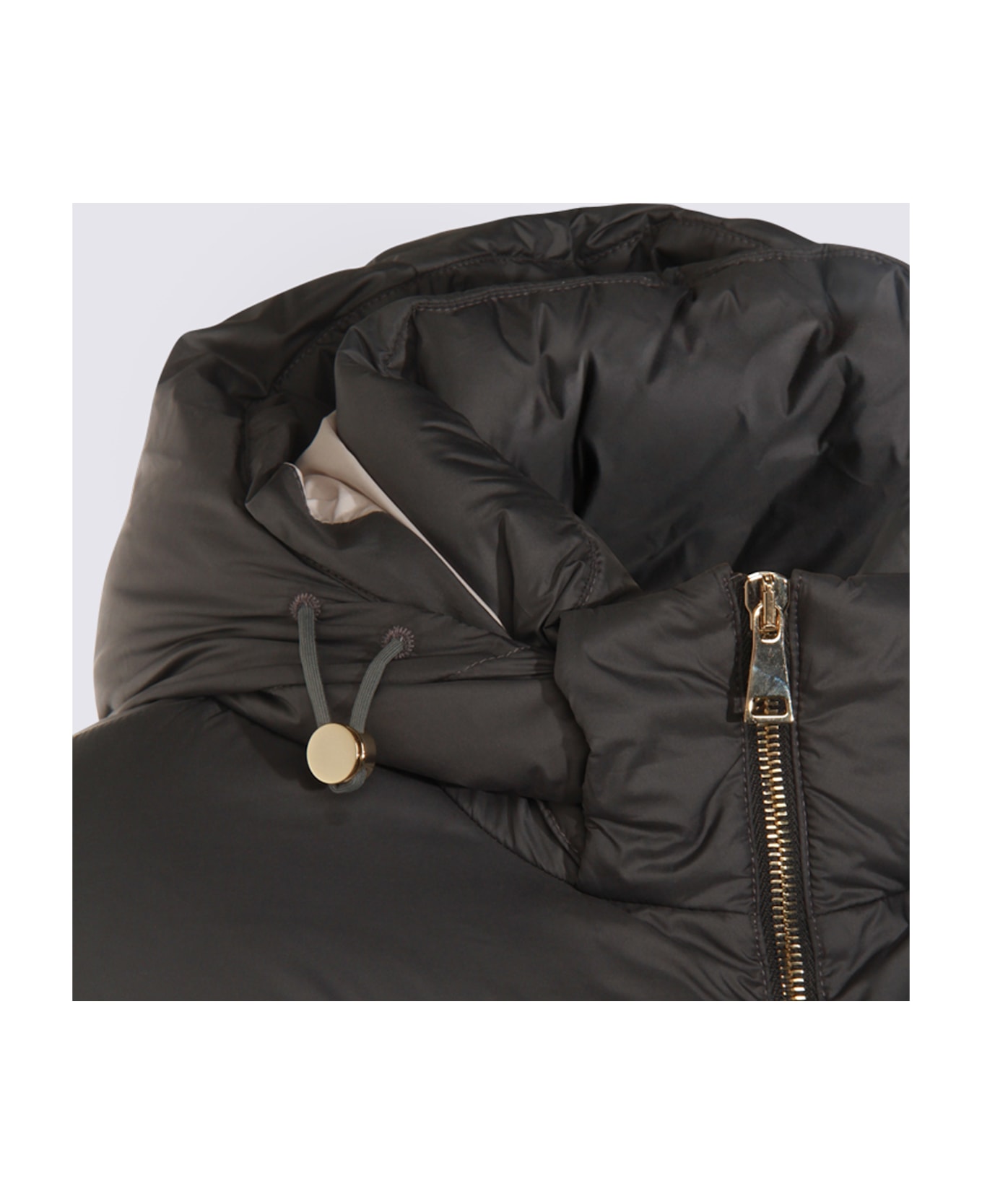 Fabiana Filippi Grey Down Jacket - Fumo