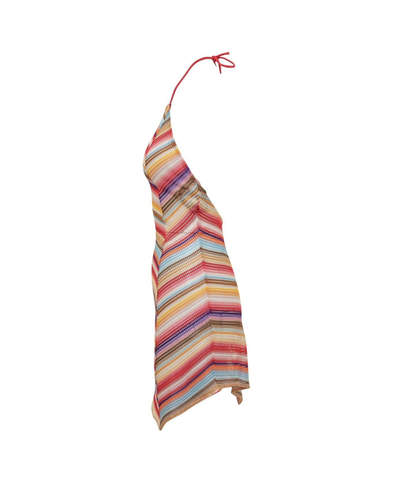 Missoni Striped Sleeveless Beach Dress - Multicolour/rosso ワンピース＆ドレス