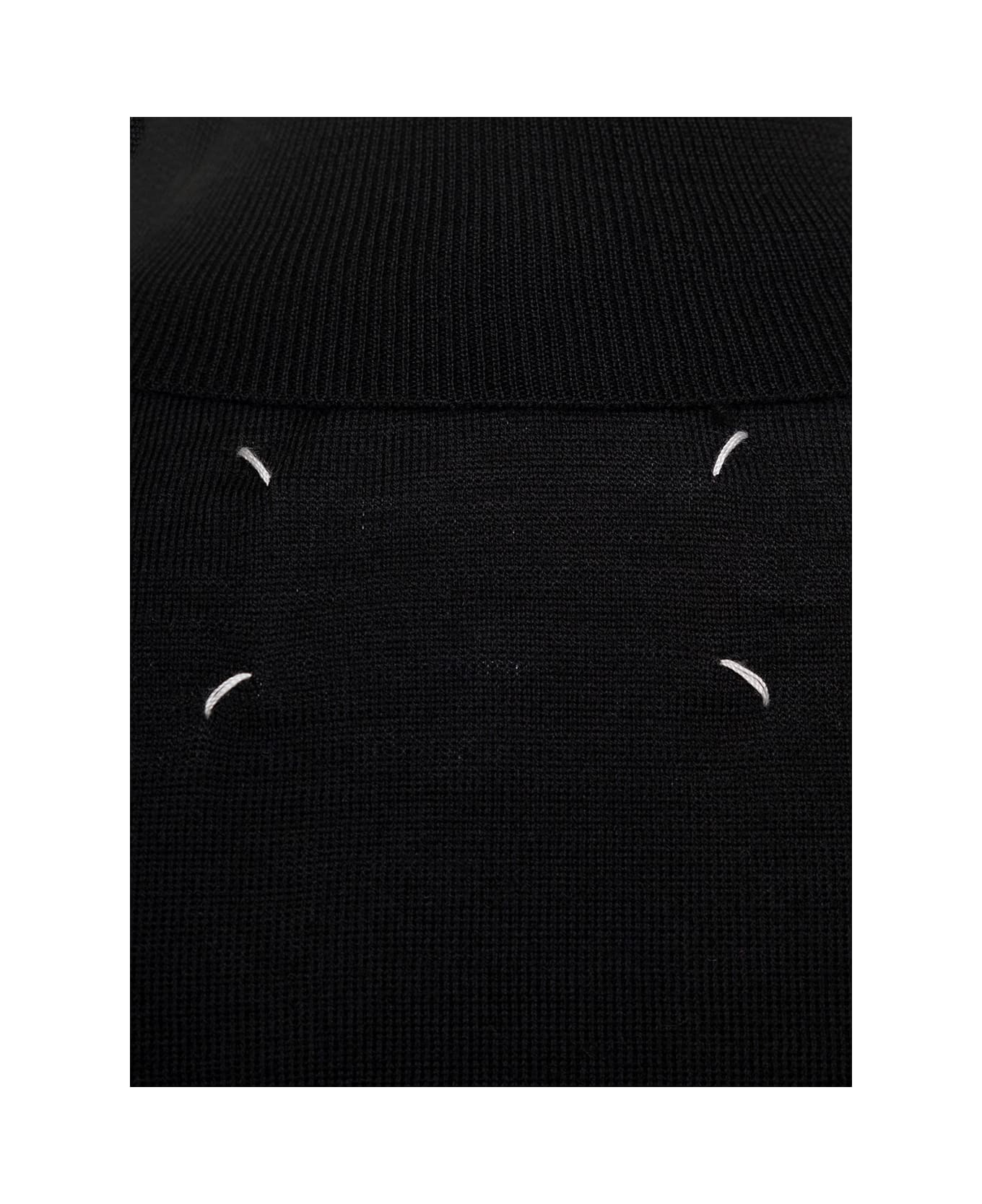 Maison Margiela Roll-neck Knitted Jumper - Black
