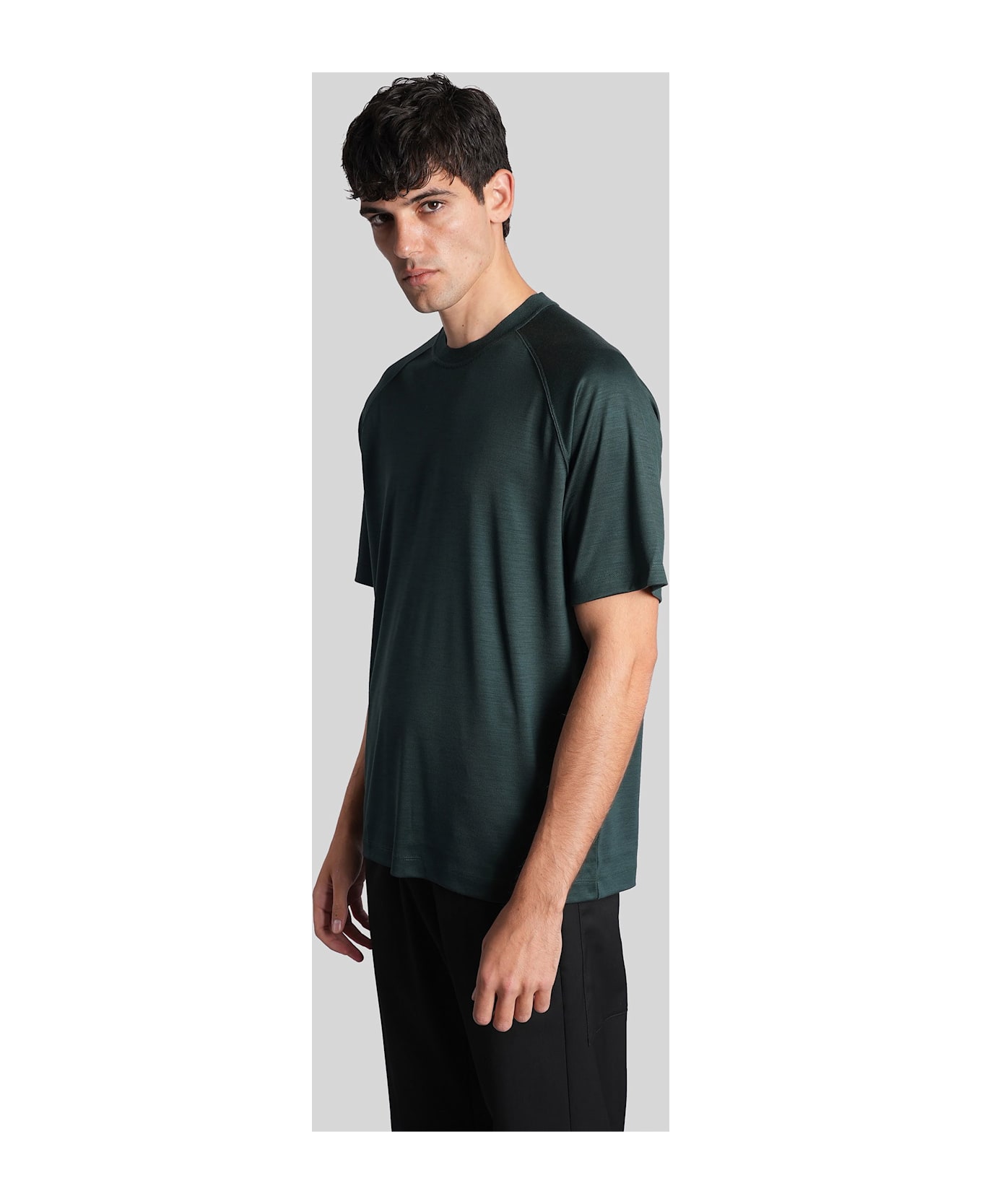 Zegna T-shirt In Green Wool - green