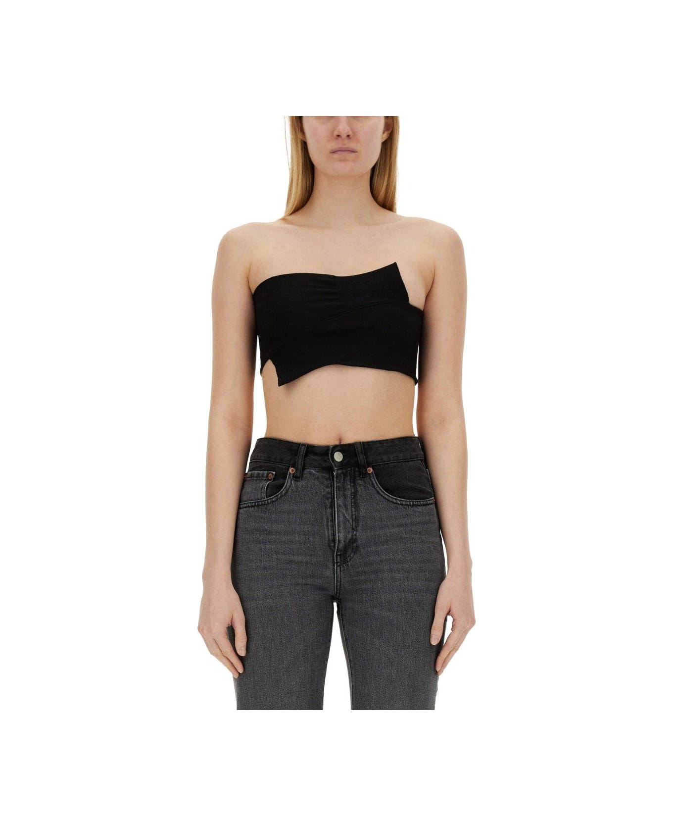 MM6 Maison Margiela Cropped Wrapped-sleeves Bandeau Top タンクトップ