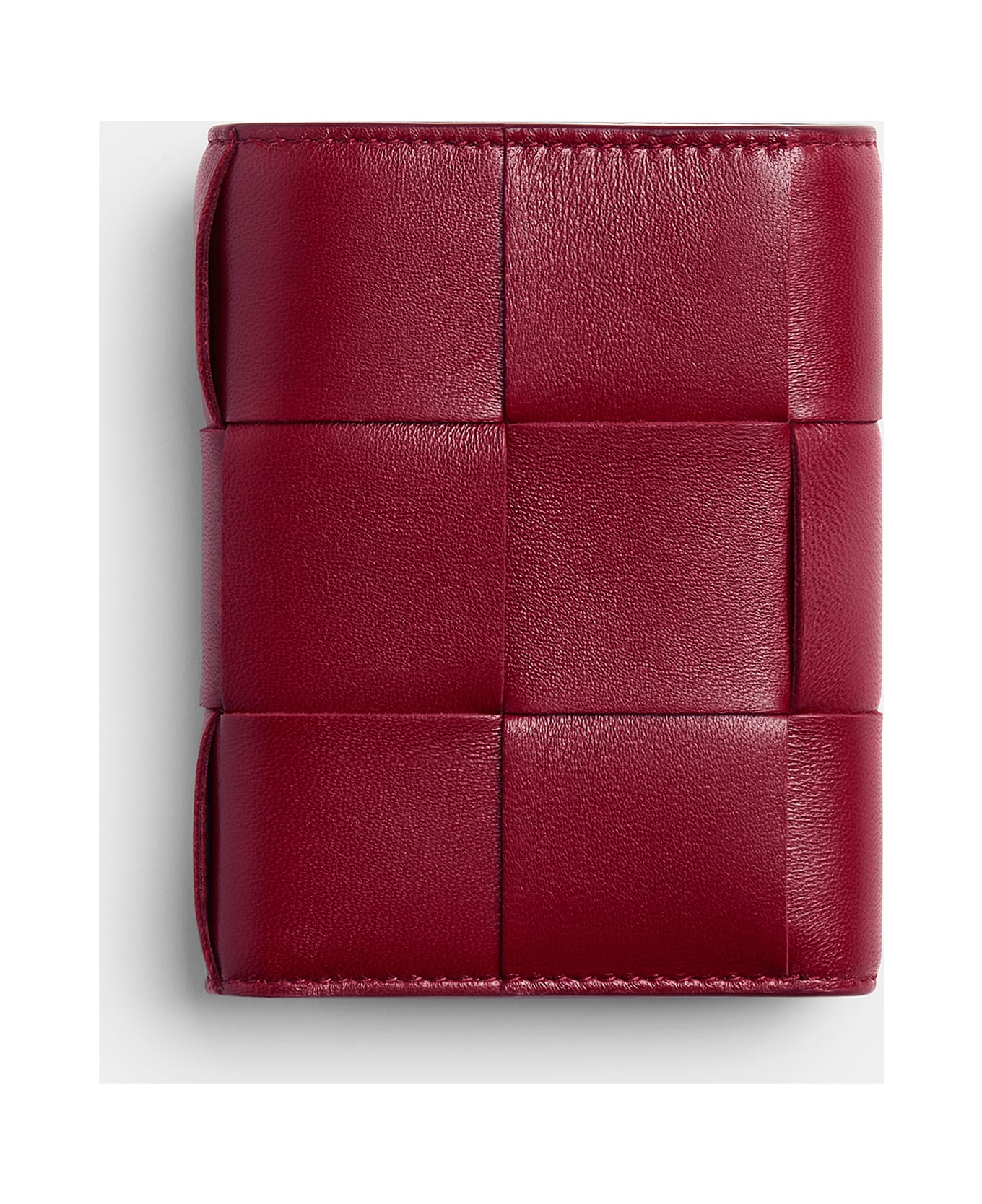 Bottega Veneta Bicolor Tri-fold Leather Wallet - Red