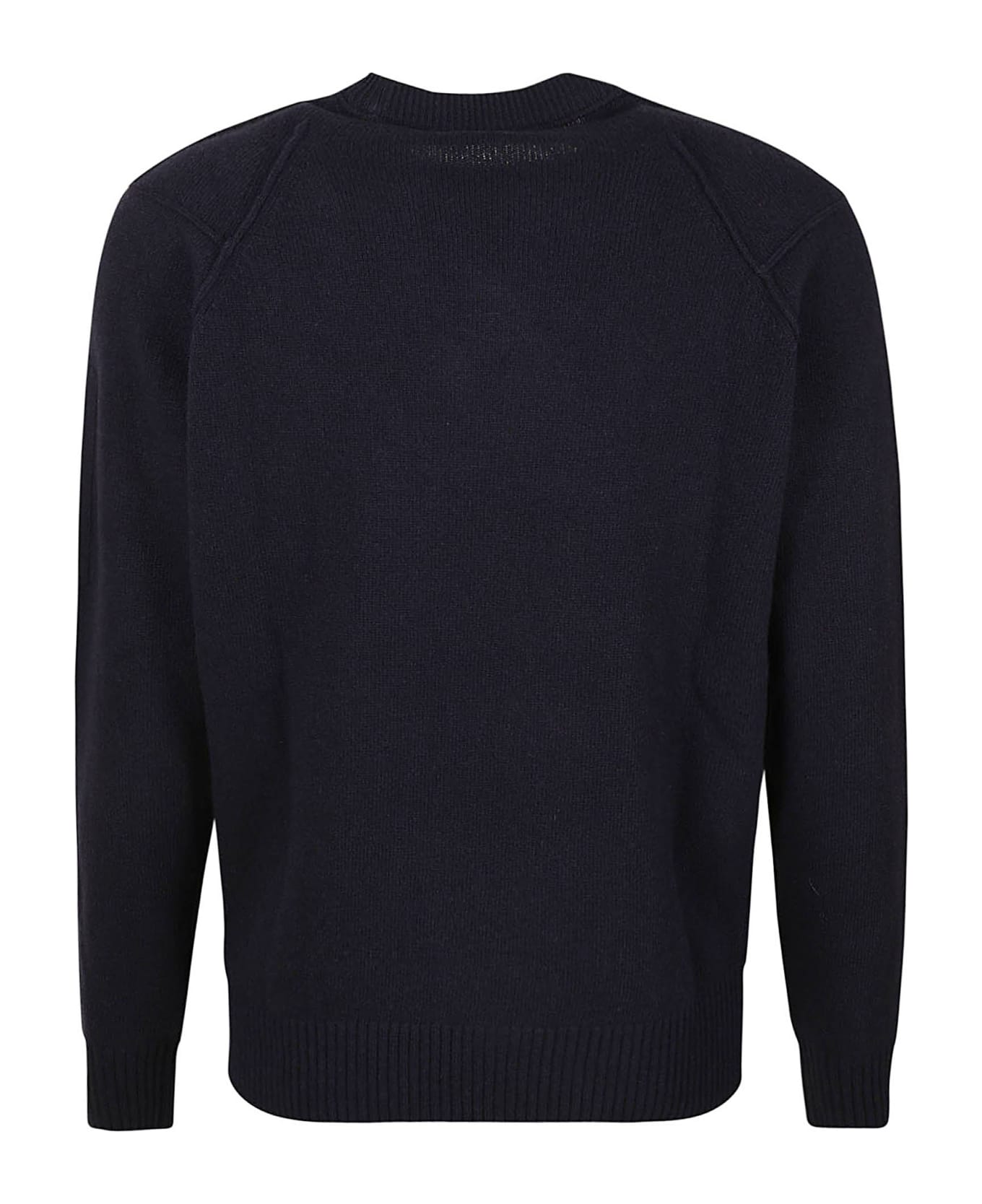 C.P. Company Rib Knit Plain Sweater - Blue