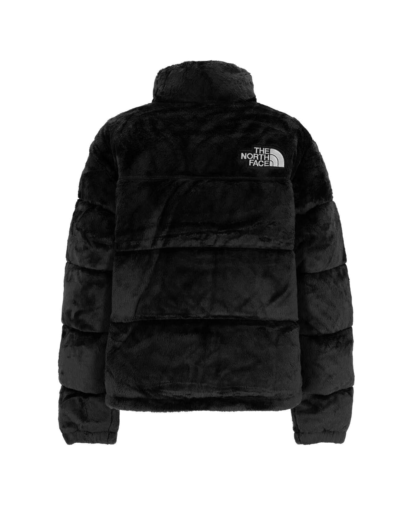 The North Face Logo Embroidered Funnel-neck Jacket - Black
