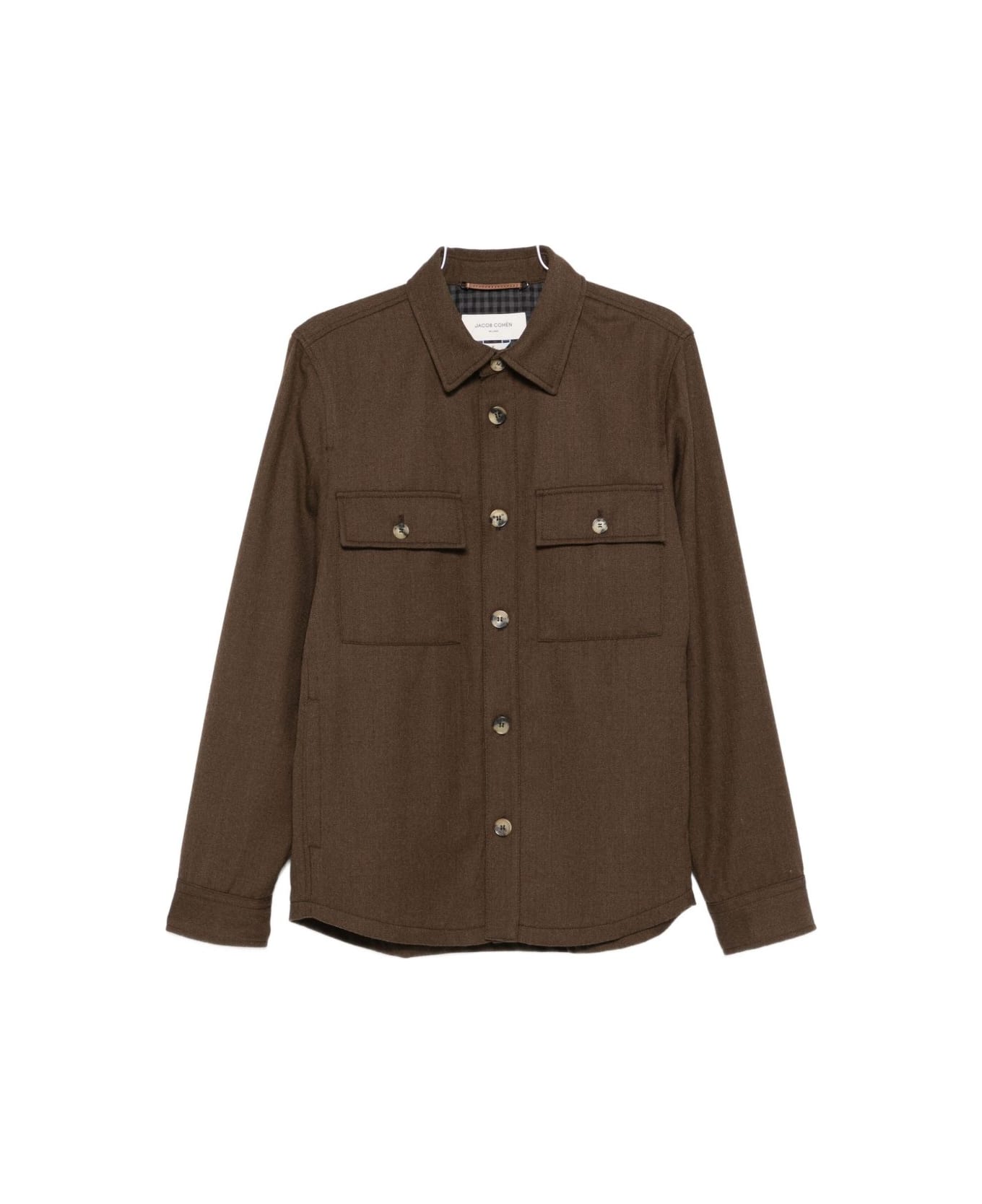 Jacob Cohen Wool Shirt Jacket - Brown