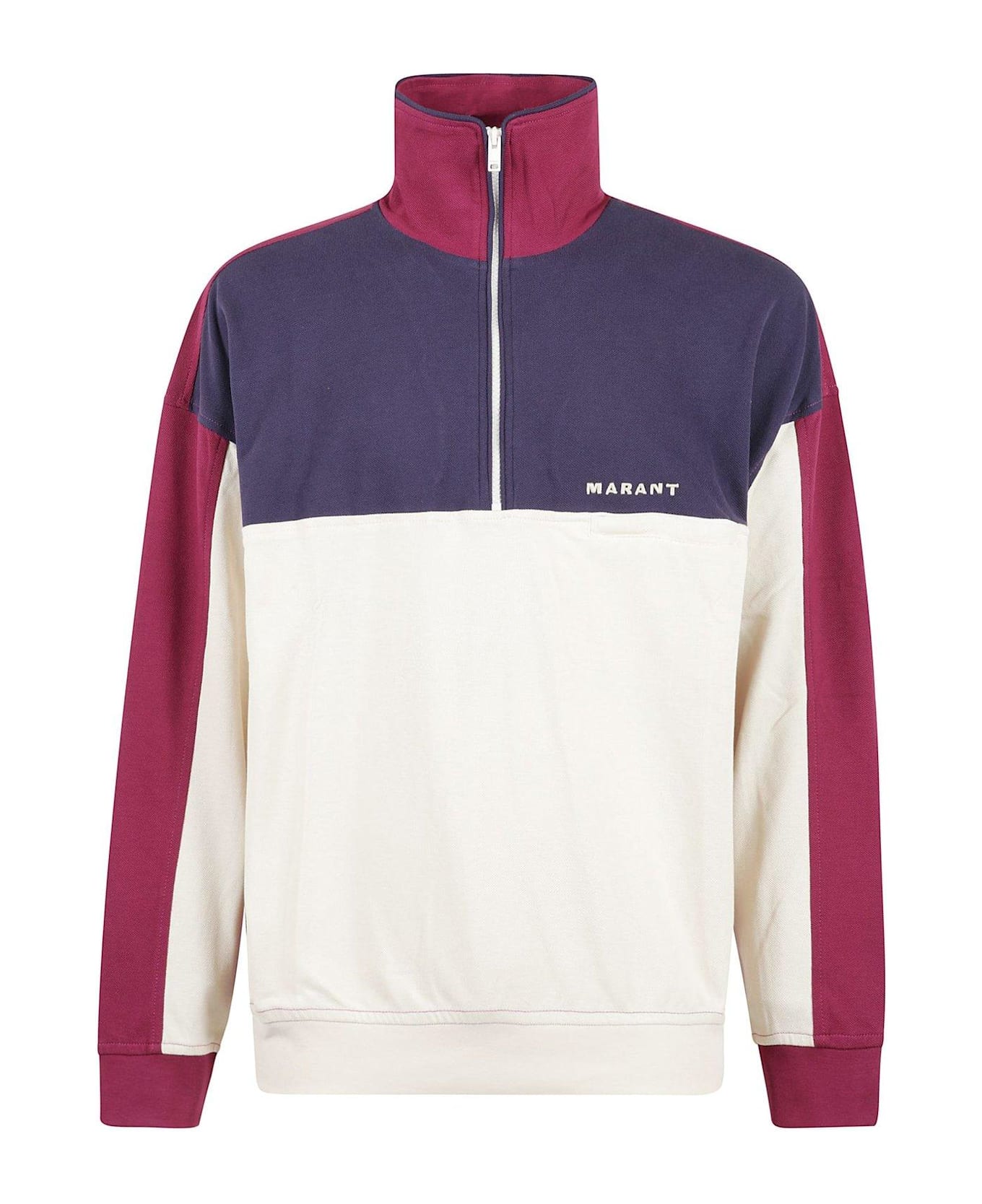 Isabel Marant Ariann High-neck Sweatshirt - PLUM