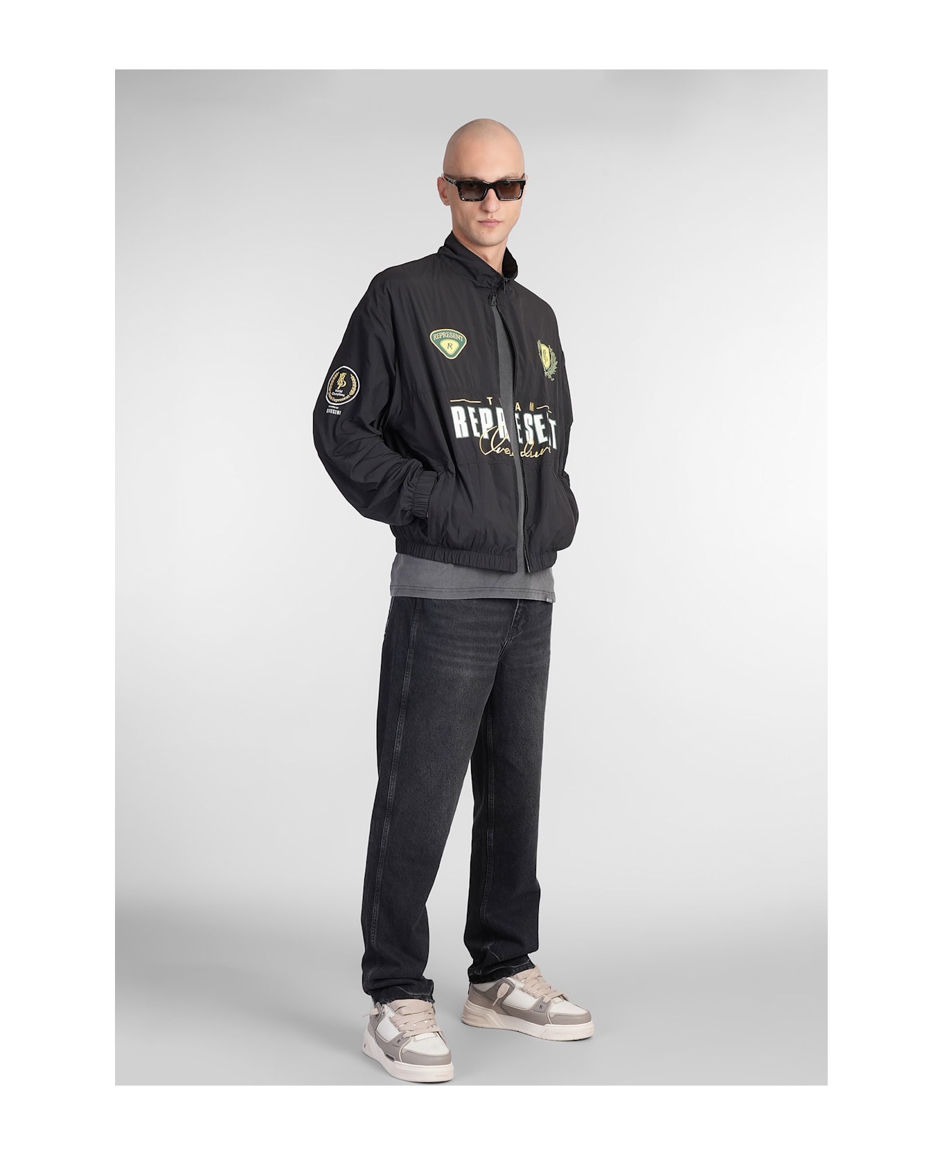 REPRESENT Casual Jacket In Black Nylon - black