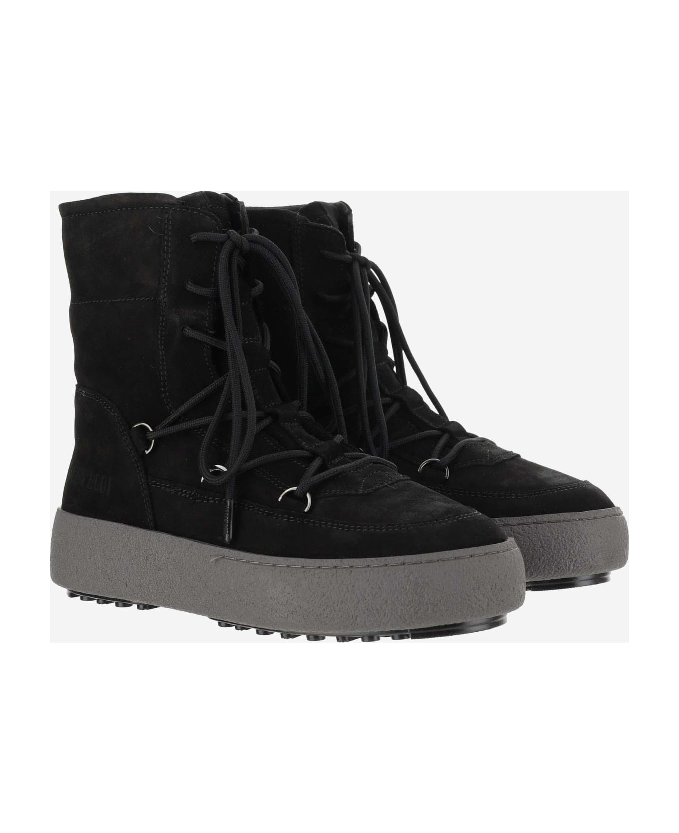 Moon Boot Mtrack Lace Suede Boots - Black
