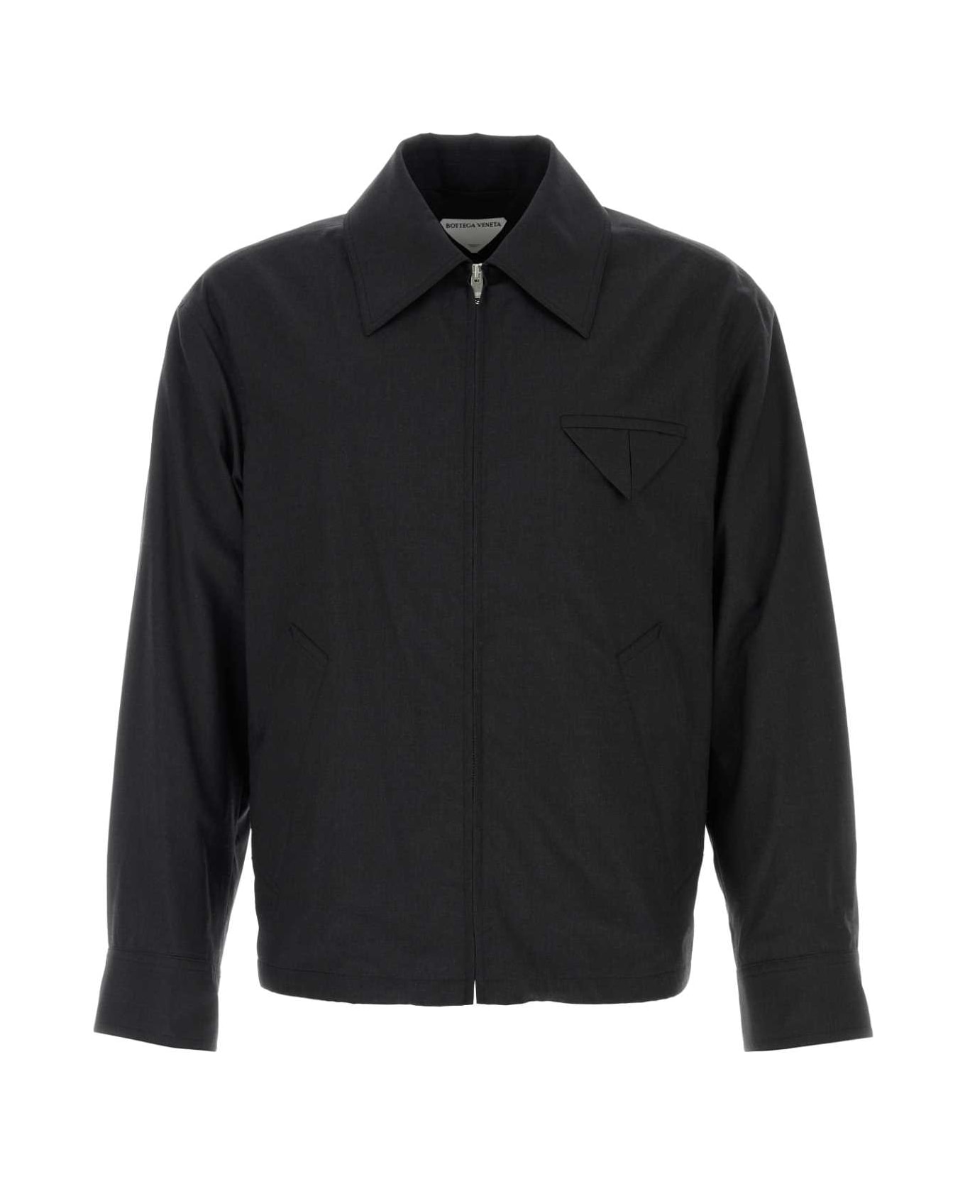 Bottega Veneta Slate Wool Jacket - CHARCOALMELANGE