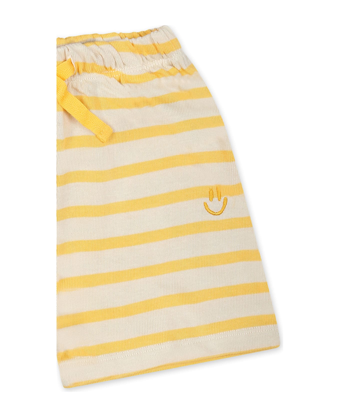 Molo Ivory Shorts For Babykids With Logo Patch - Ivory