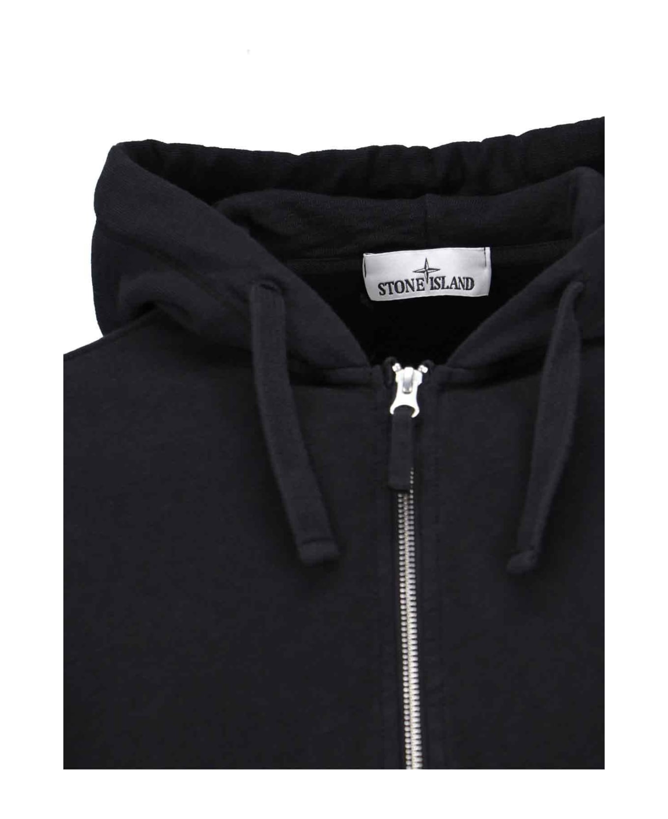 Stone Island '63160' Zip Sweatshirt - Black