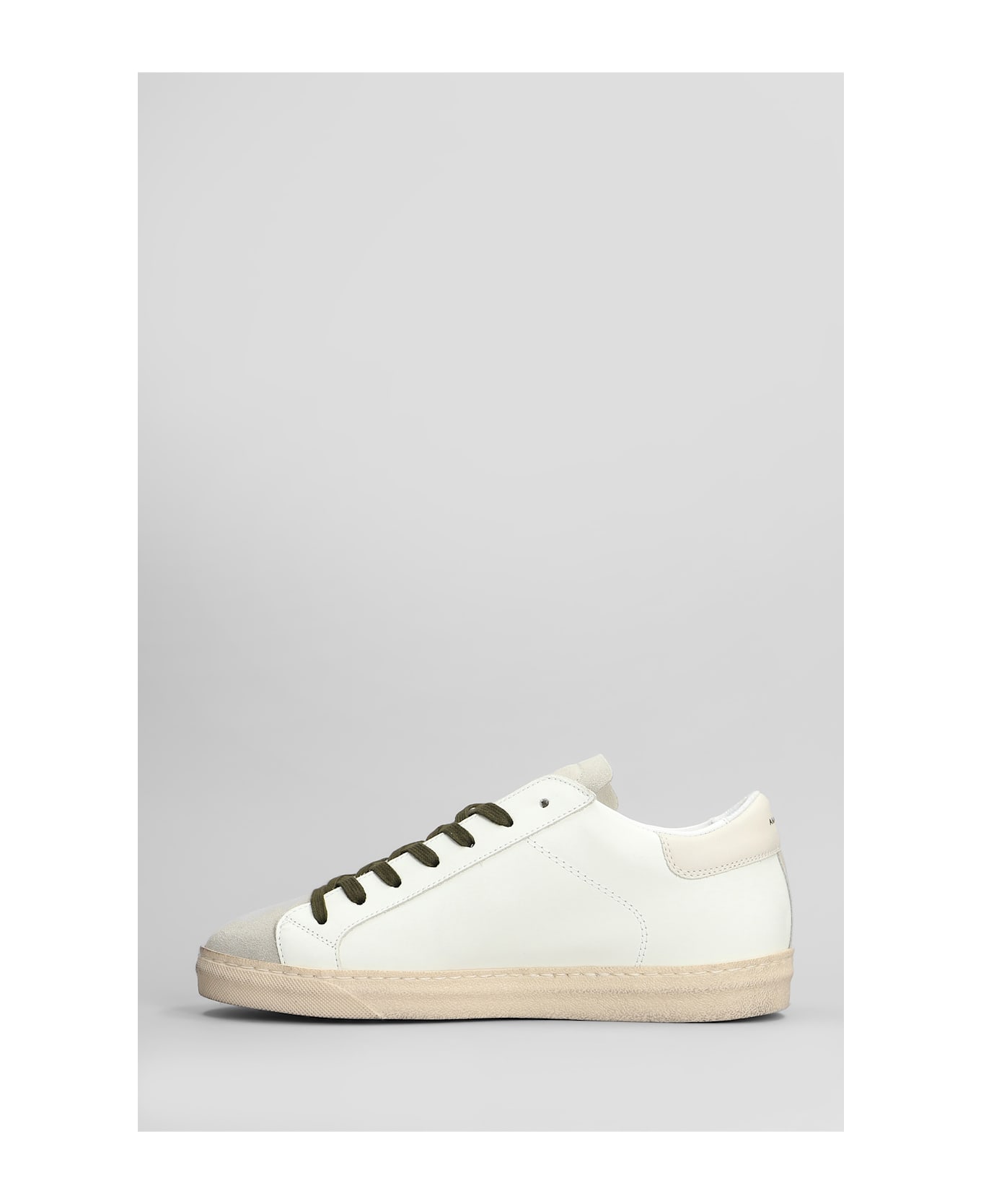 AMA-BRAND Sneakers In White Suede And Leather - white