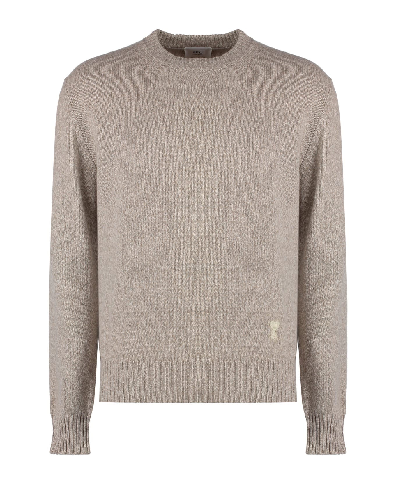 Ami Alexandre Mattiussi Wool And Cashmere Sweater - Beige