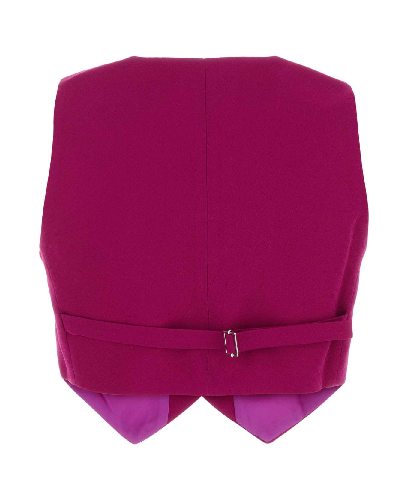 The Andamane Tyrian Purple Polyester Vest - CICLAMINO