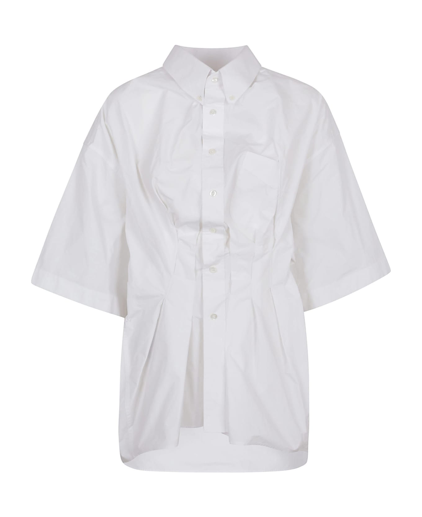 Maison Margiela Short-sleeved Oversized Shirt - White シャツ