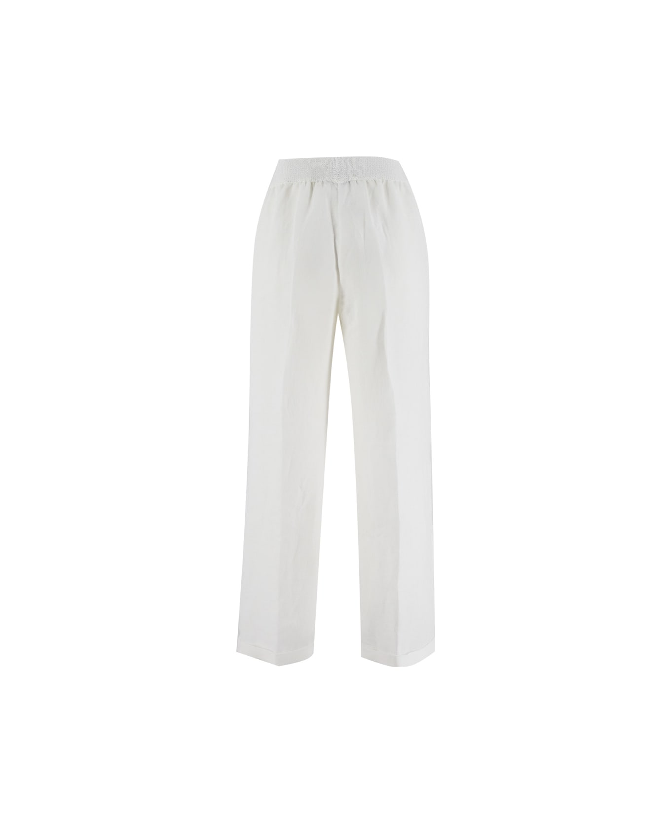 Le Tricot Perugia Trousers eng - WHITE