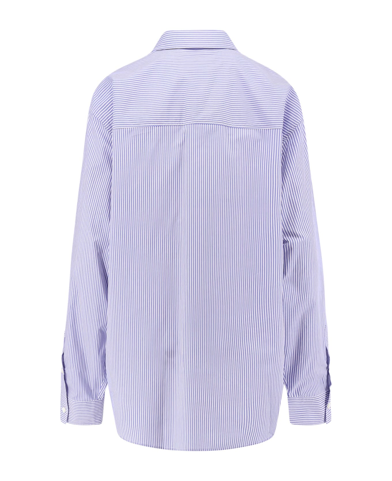 Dsquared2 Summer Lovers Oversized Striped Cotton Shirt - Light Blue