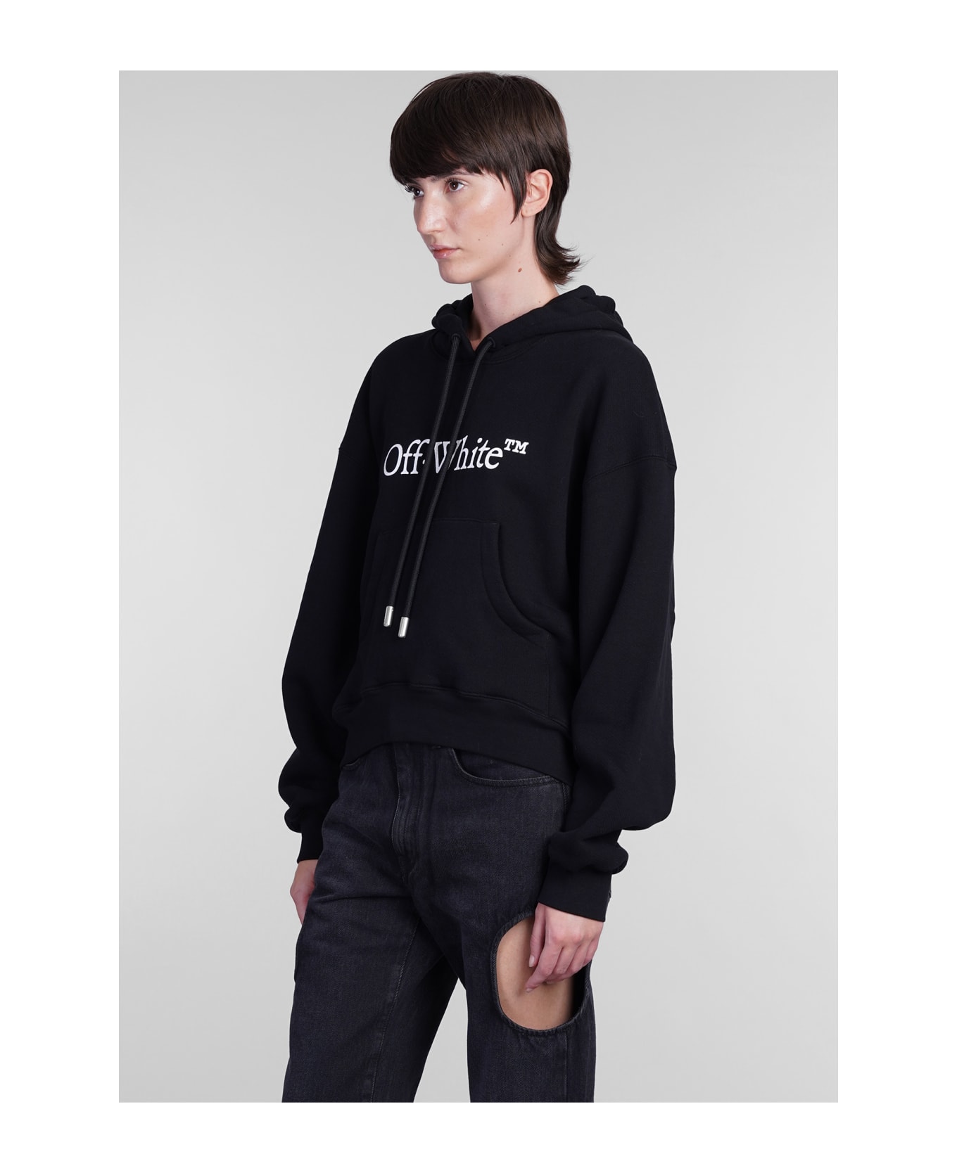 Off-White Sweatshirt In Black Cotton - BLACK WHITE