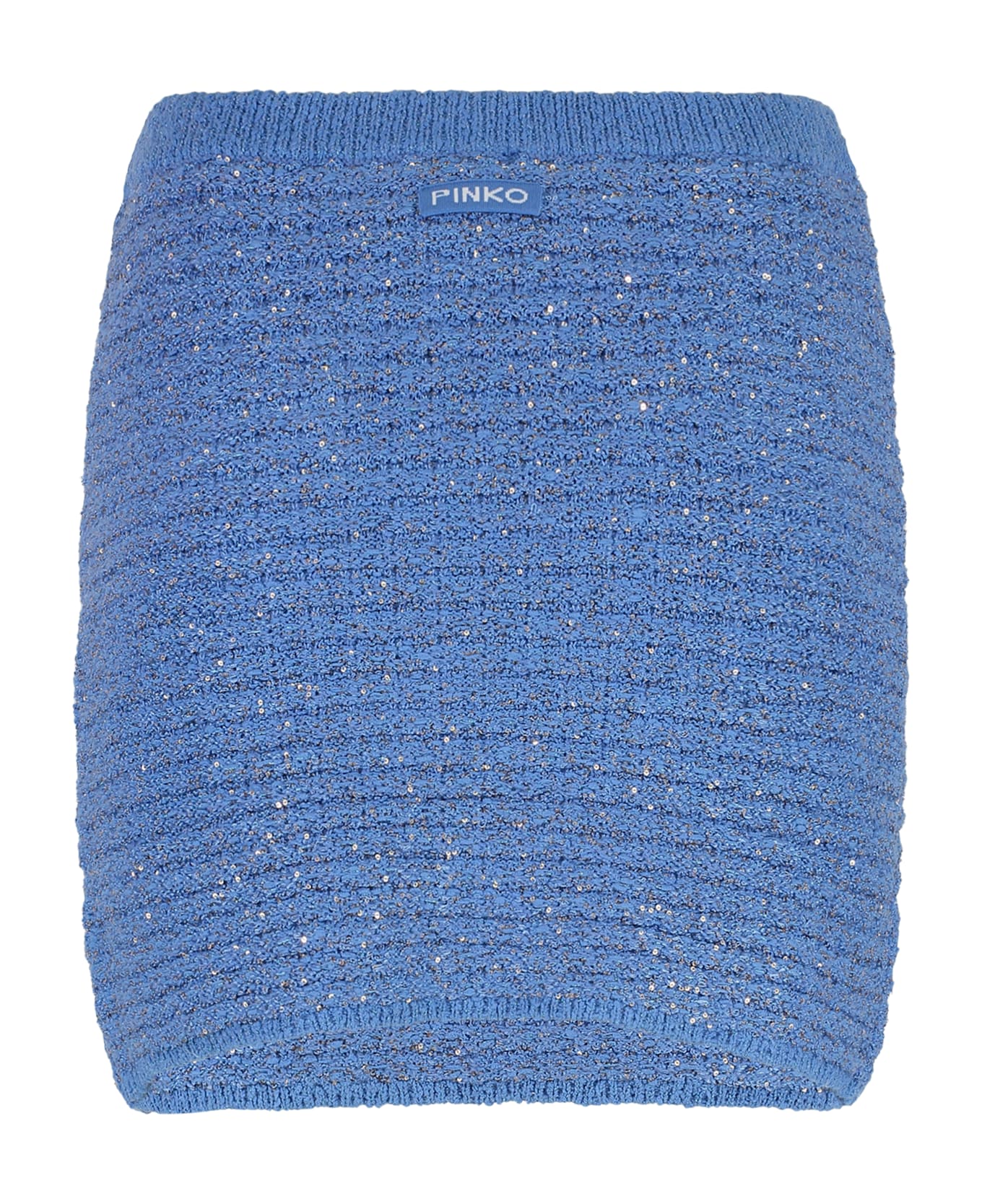 Pinko Miletto Knitted Mini Skirt - blue