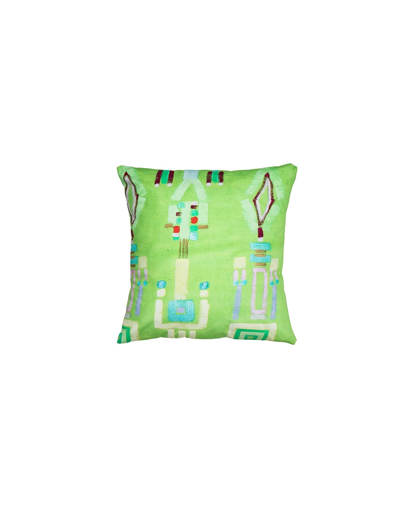 Le Botteghe su Gologone Printed Cushions 40x40 Cm - Lime Green クッション