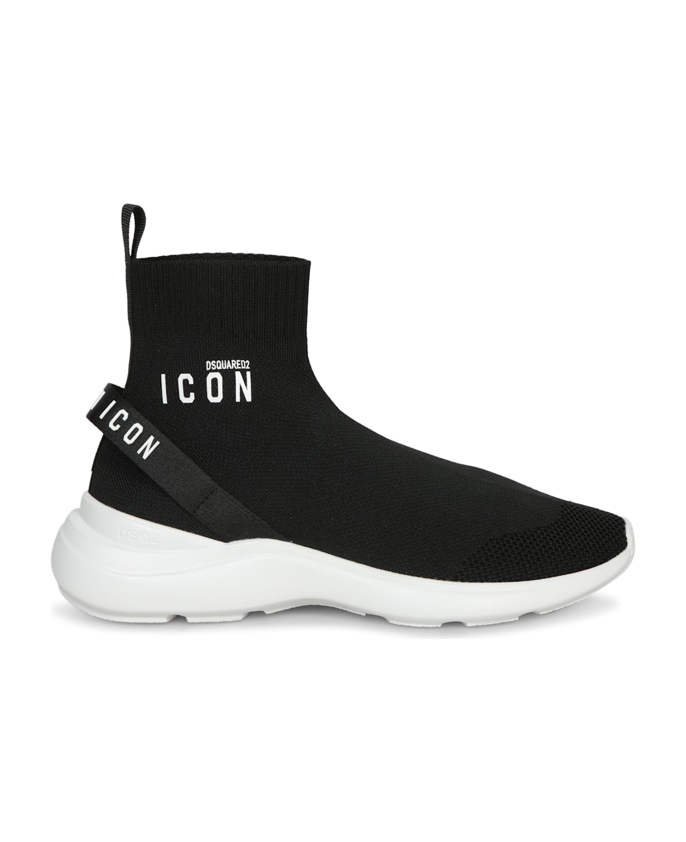 Dsquared2 Icon Black Sock Sneakers - Black