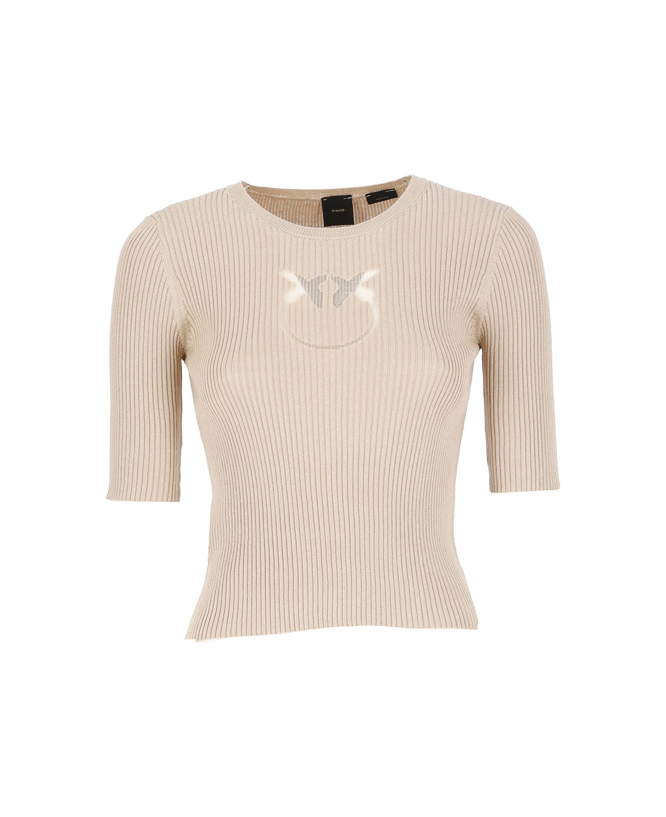 Pinko Ribbed Knit Sweater - Beige