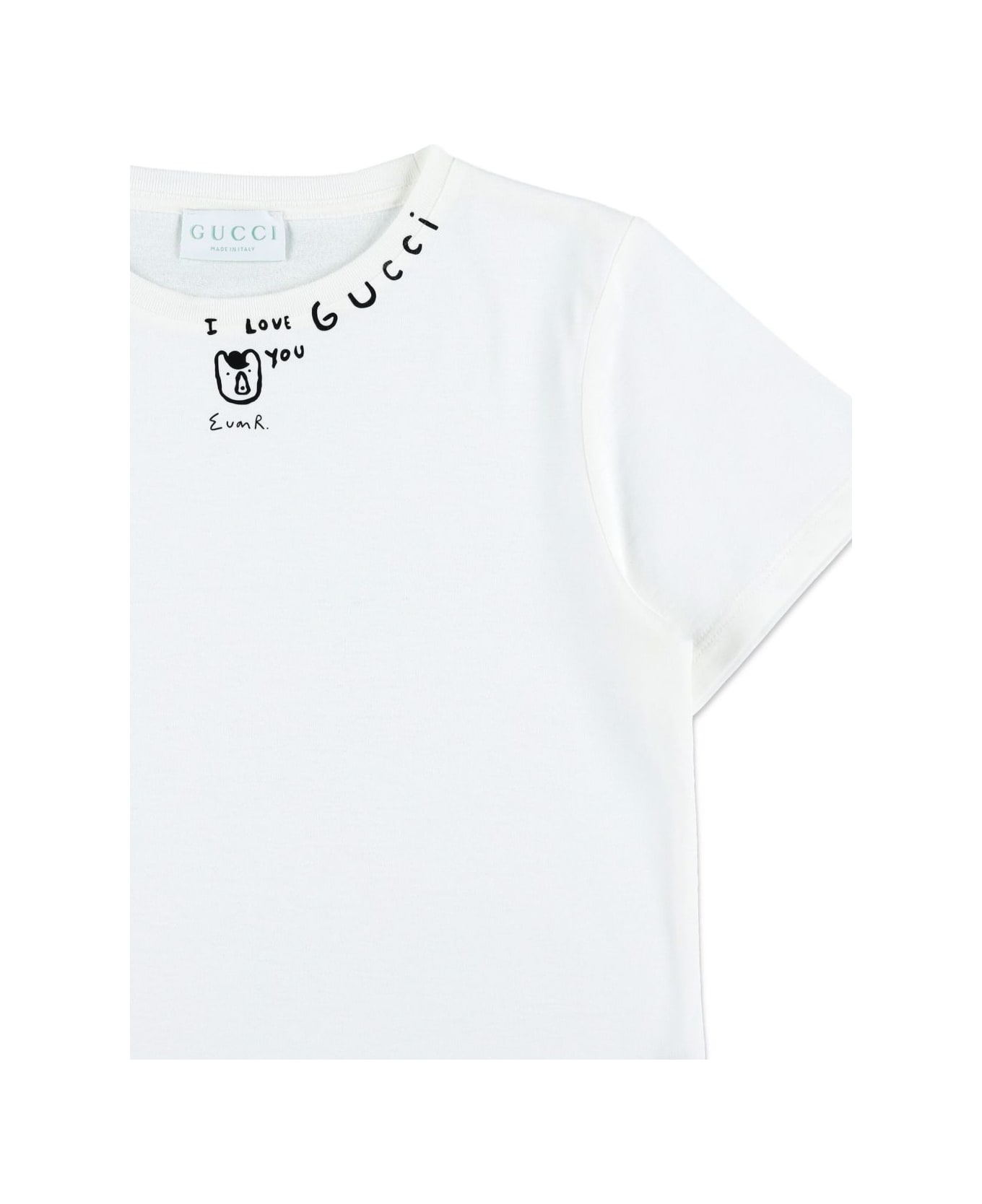 Gucci Kids White Short-sleeved Crew-neck T-shirt - White