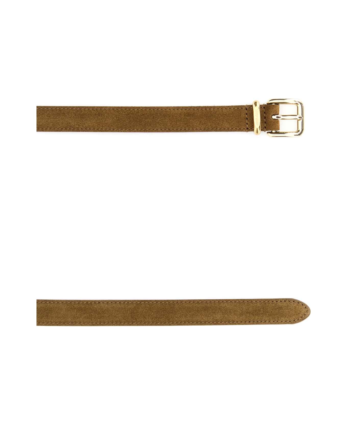 Miu Miu Camel Suede Belt - OLIVA