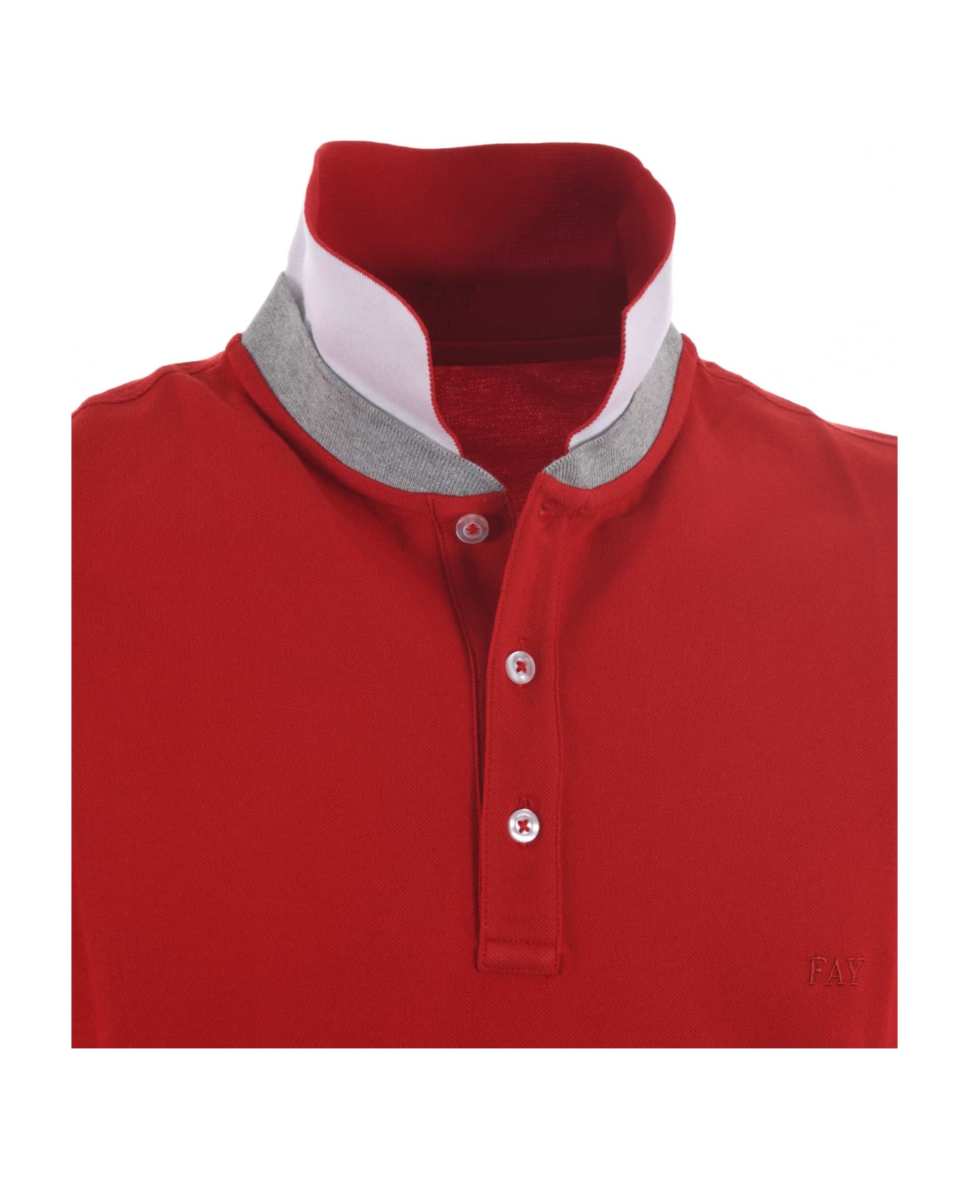Fay Logoed Polo - Red ポロシャツ