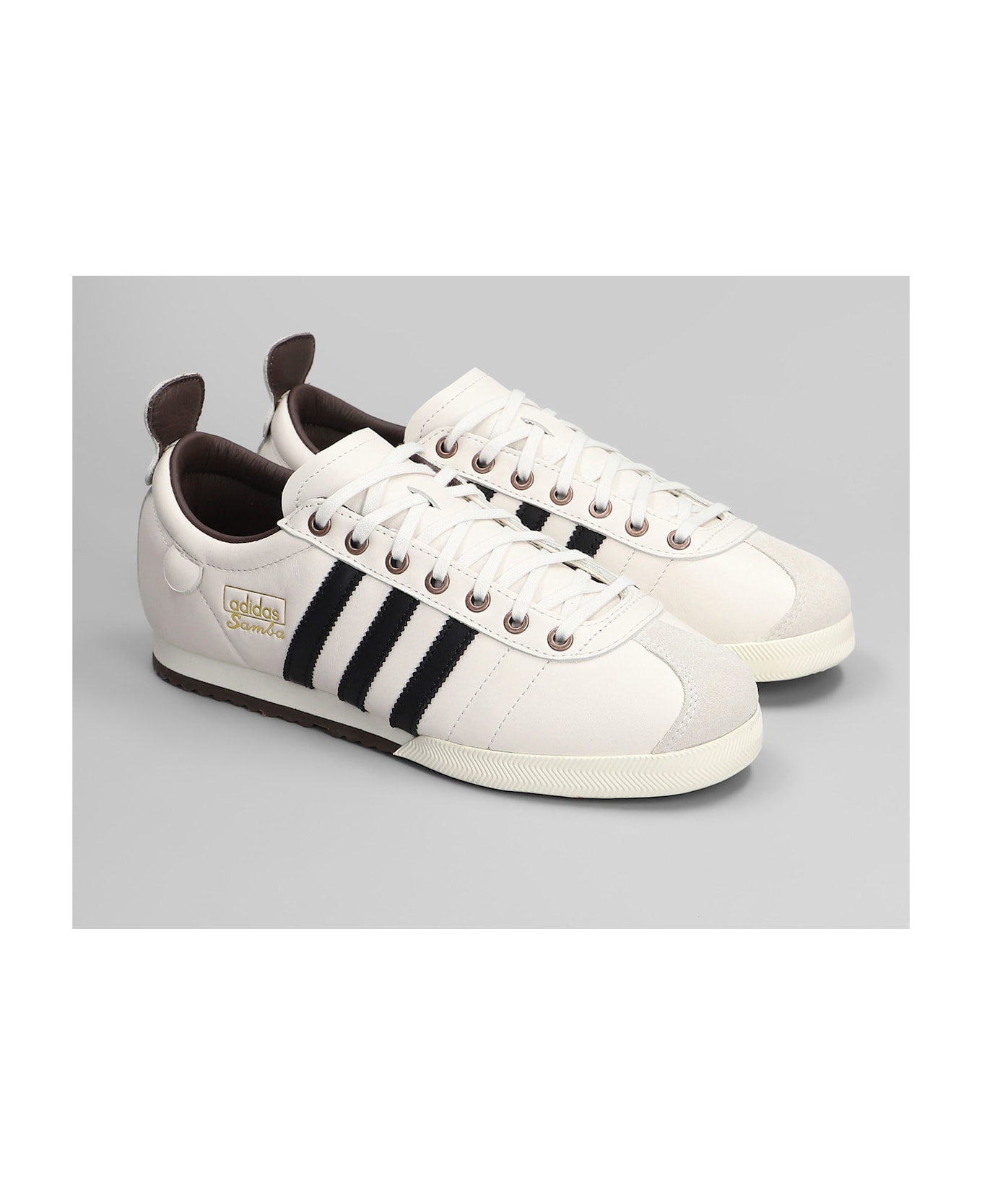 Adidas Samba 62 Sneakers In White Leather - white