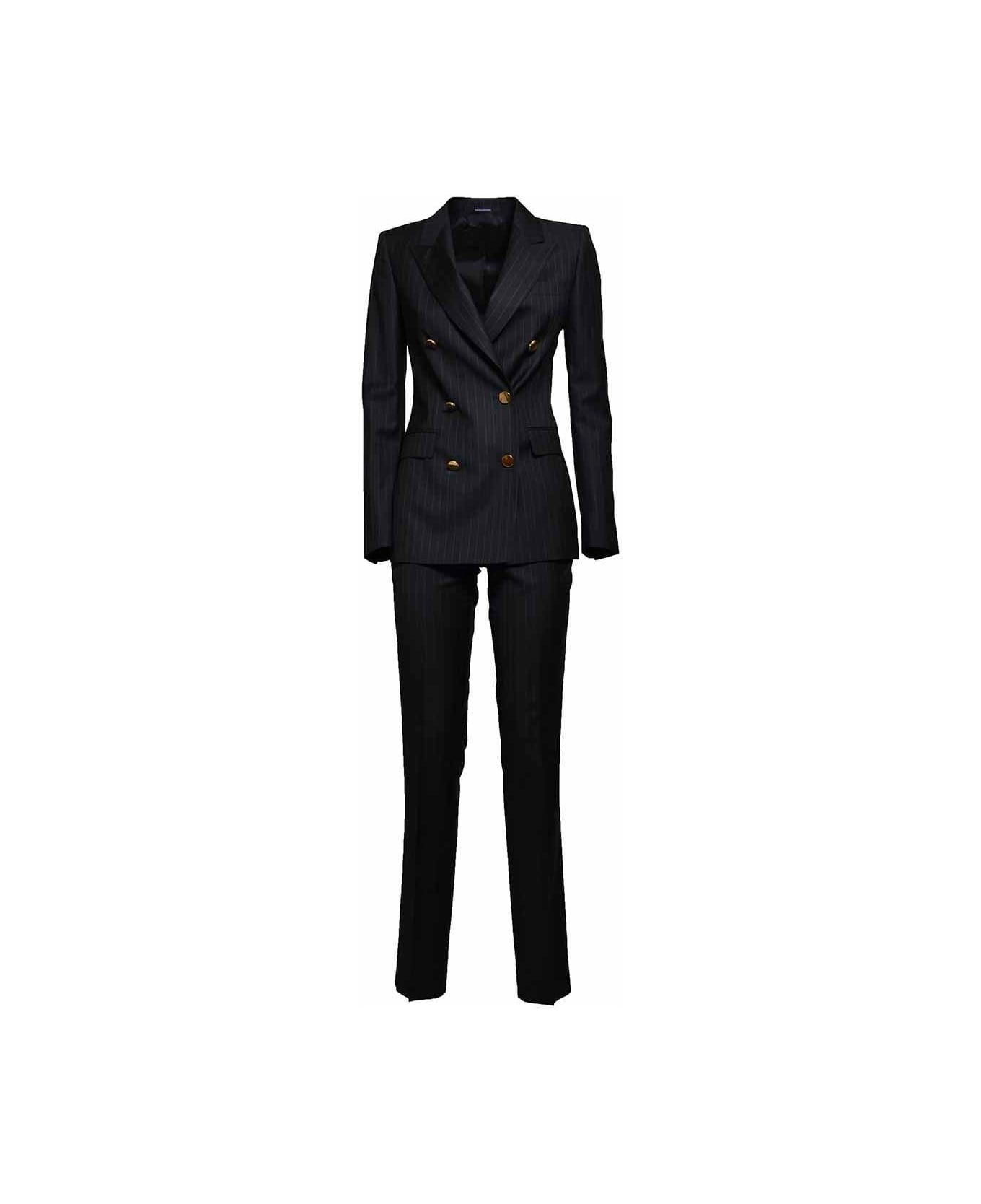 Tagliatore Double-breasted Two-piece Suit Set - Nero