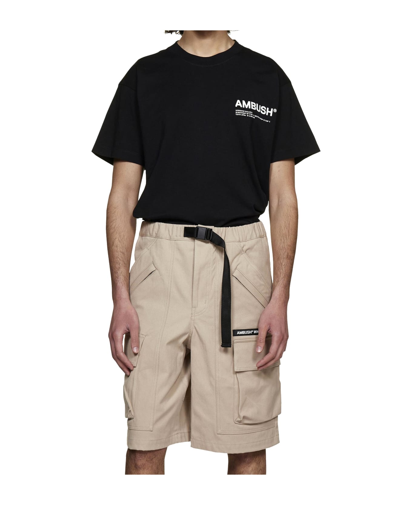 AMBUSH Cotton Bermuda Shorts - Beige