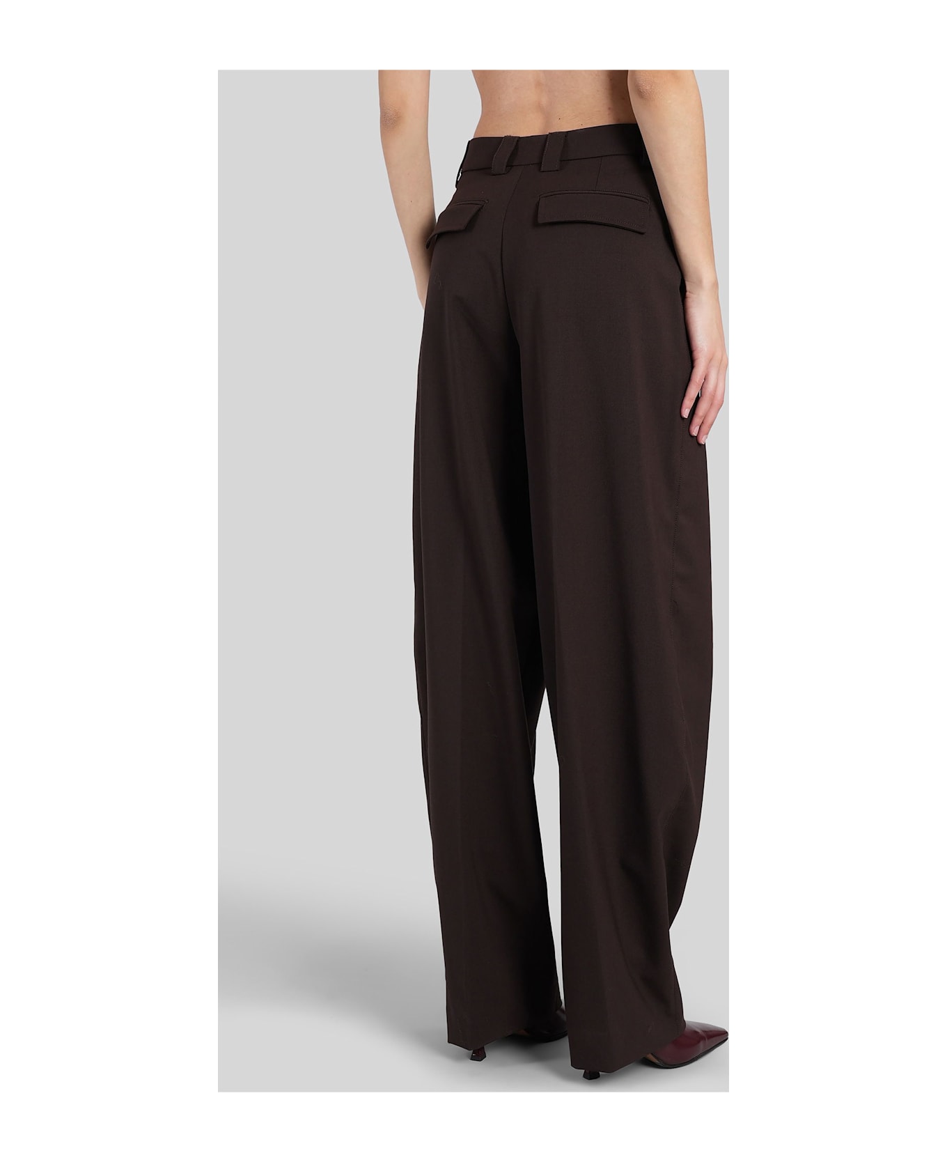 TheLatest Cara 3116 Pants In Brown Polyester - brown