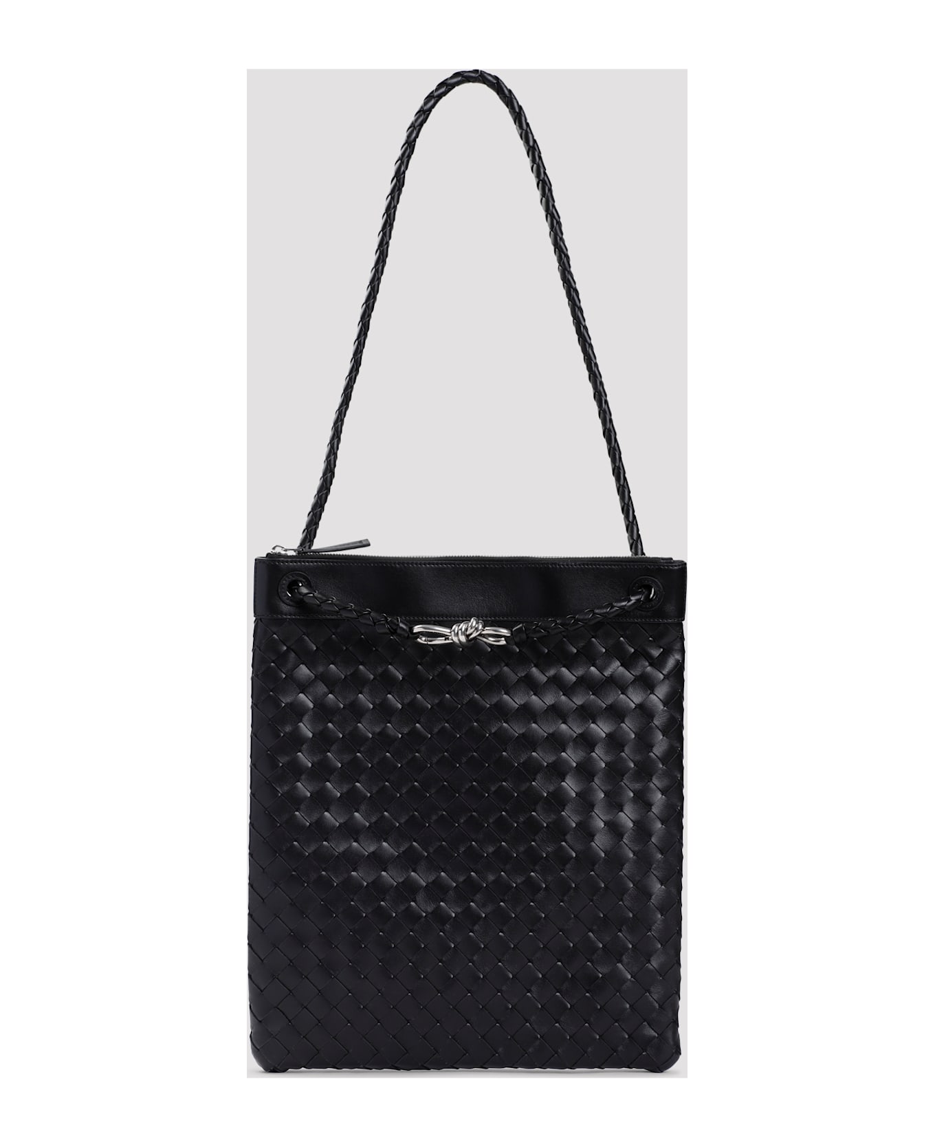 Bottega Veneta Flat Andiamo Messenger Bag - Black