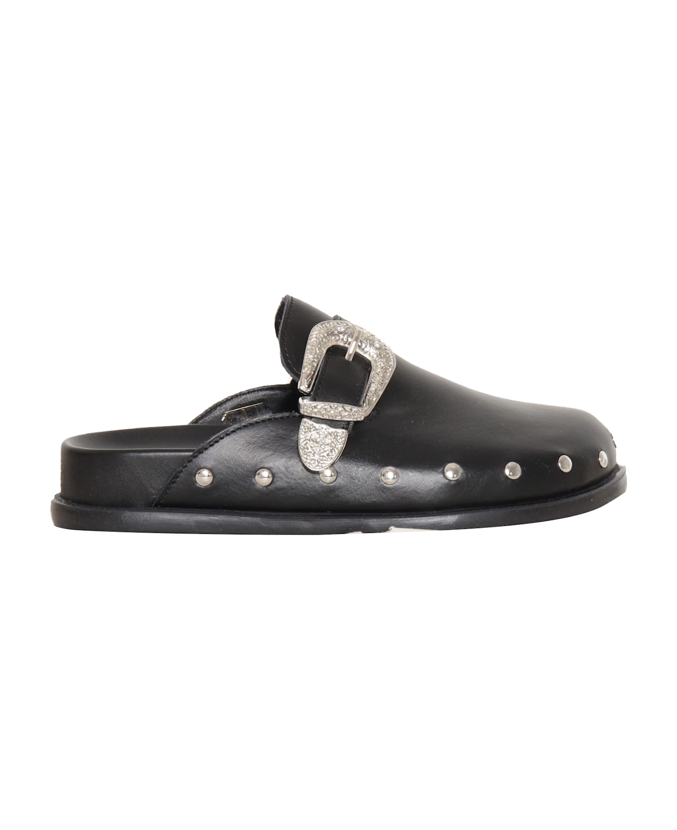 Monnalisa Studded Sabot Shoes - BLACK