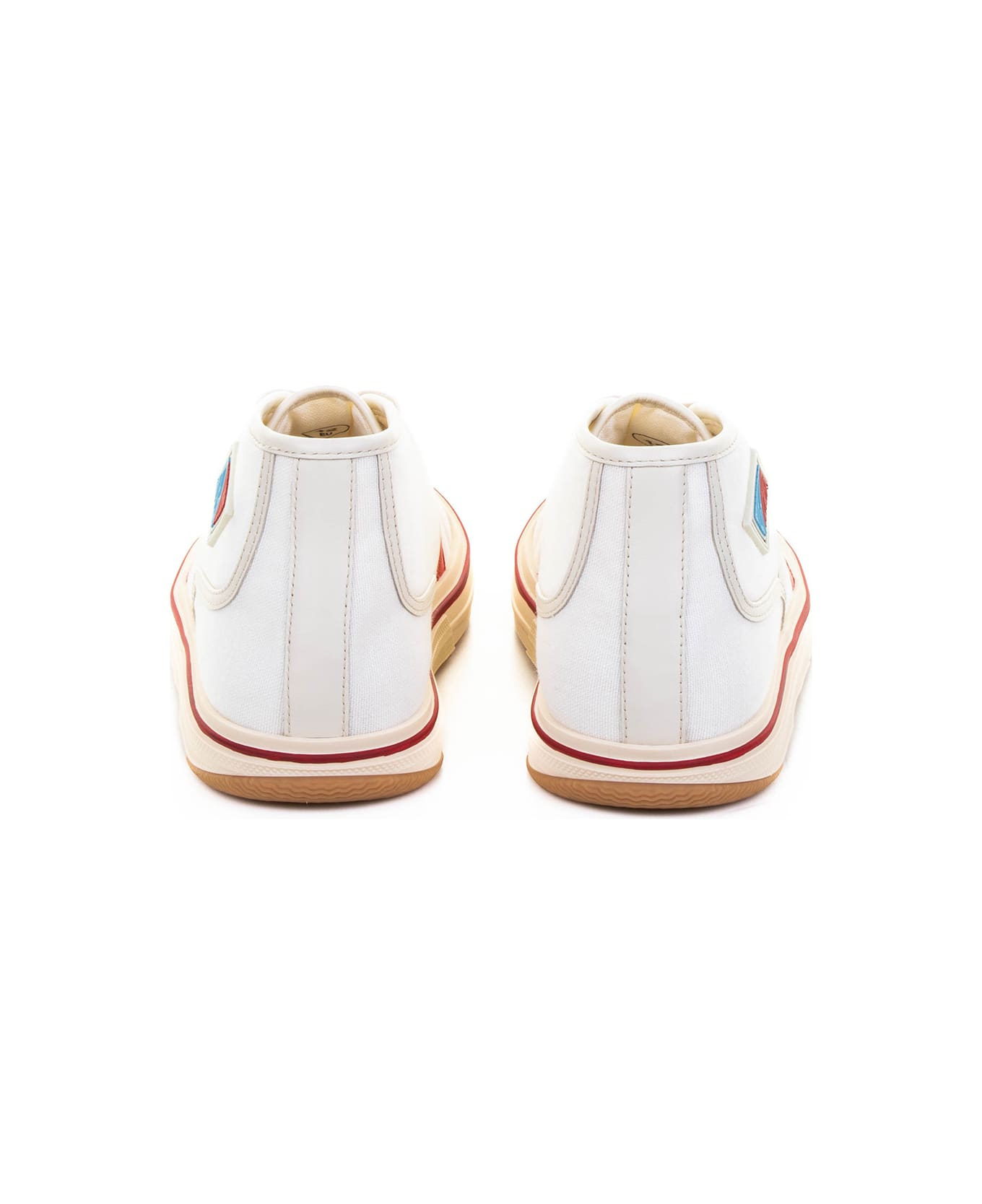 Bottega Veneta White Canvas Summer Sneakers - WHITE SEASALT