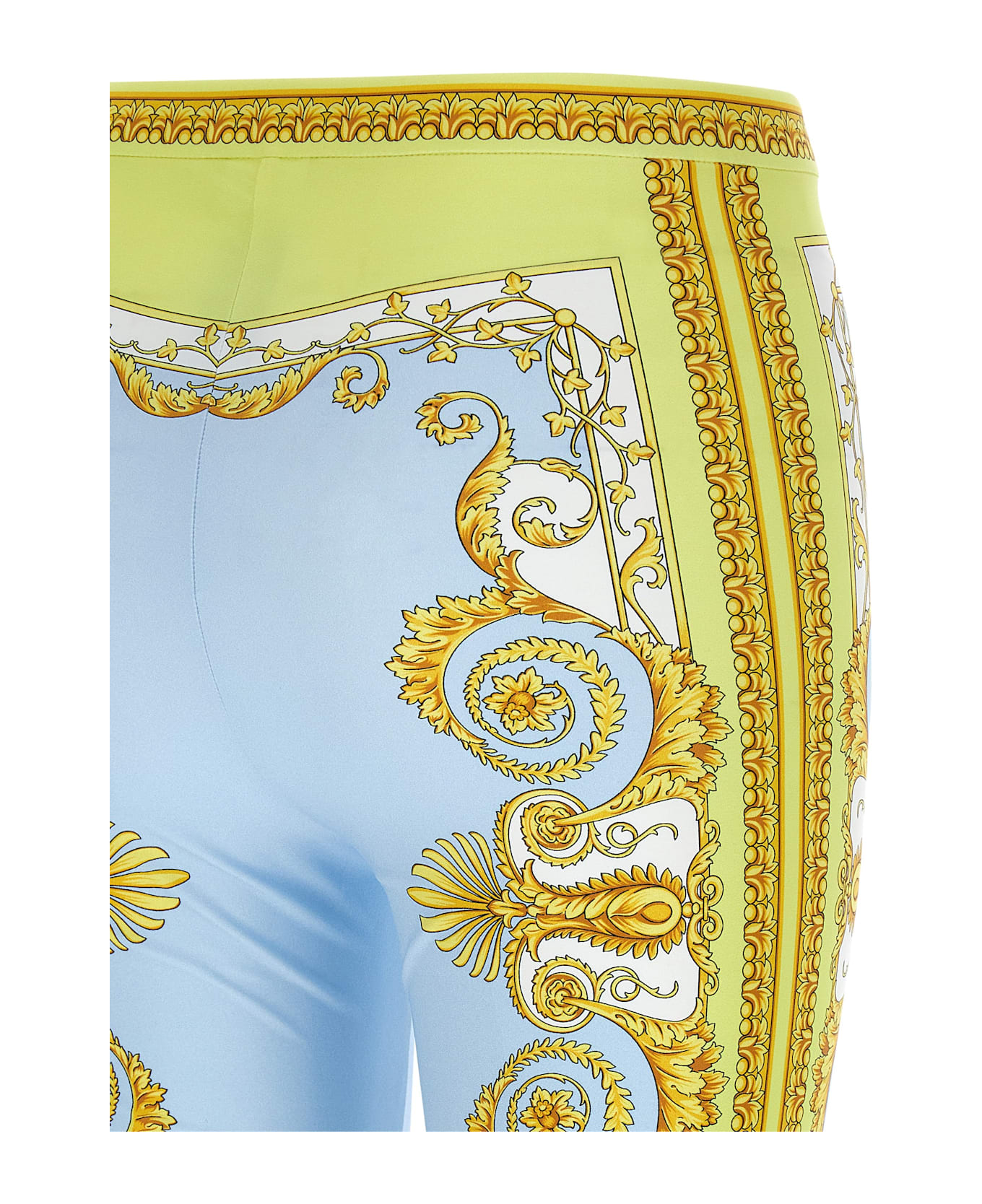 Versace 'spring Barocco' Leggings - Light Blue