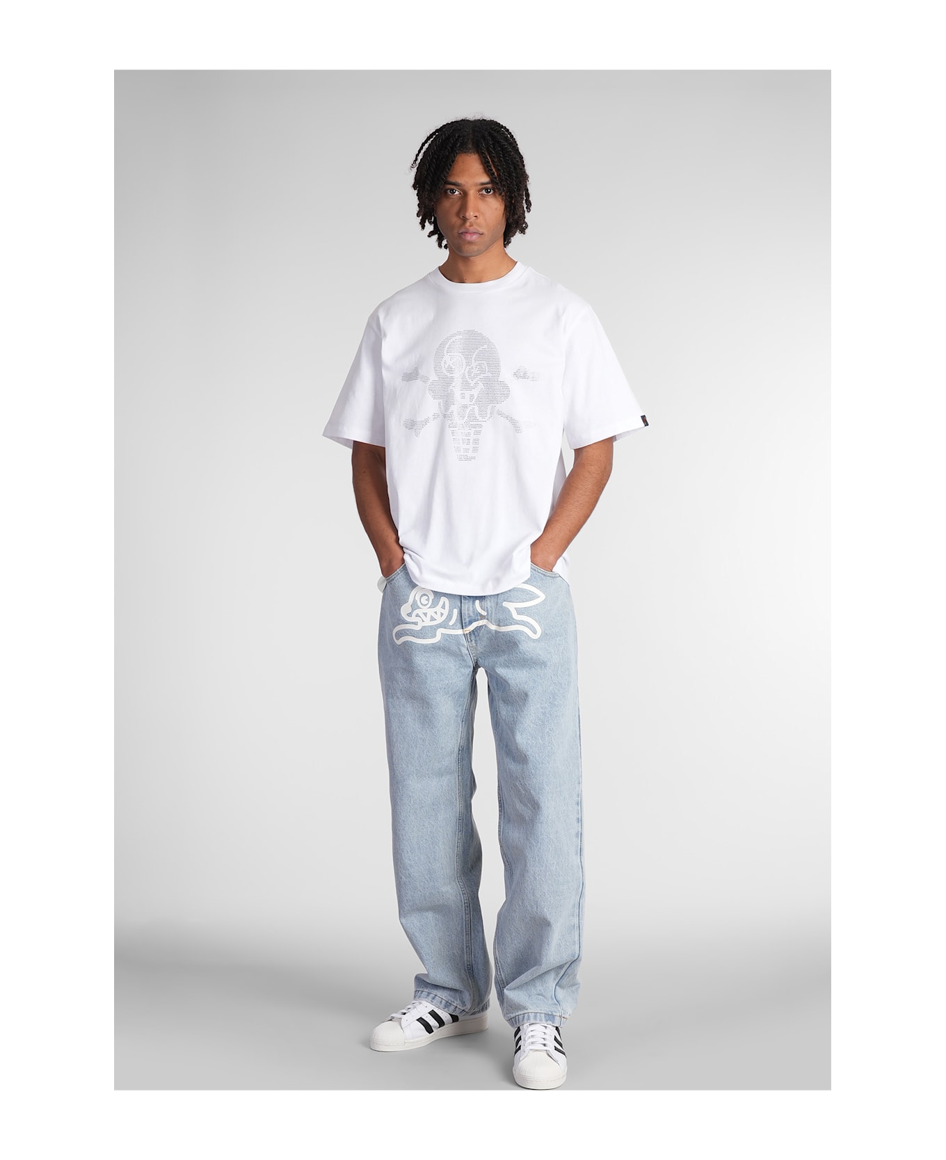 Icecream Jeans In Blue Cotton - blue