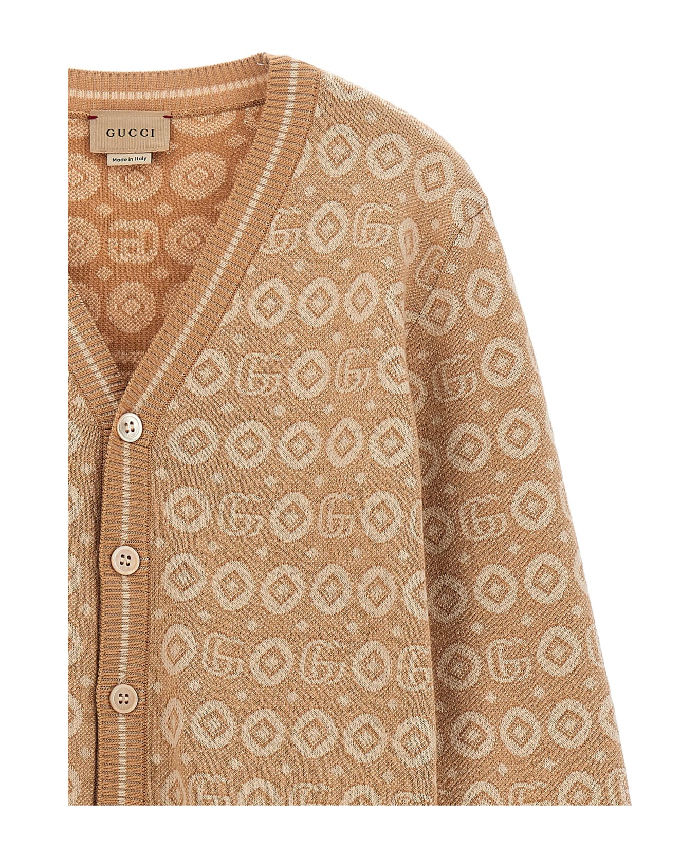 Gucci Logo Cardigan - Beige ニットウェア＆スウェットシャツ