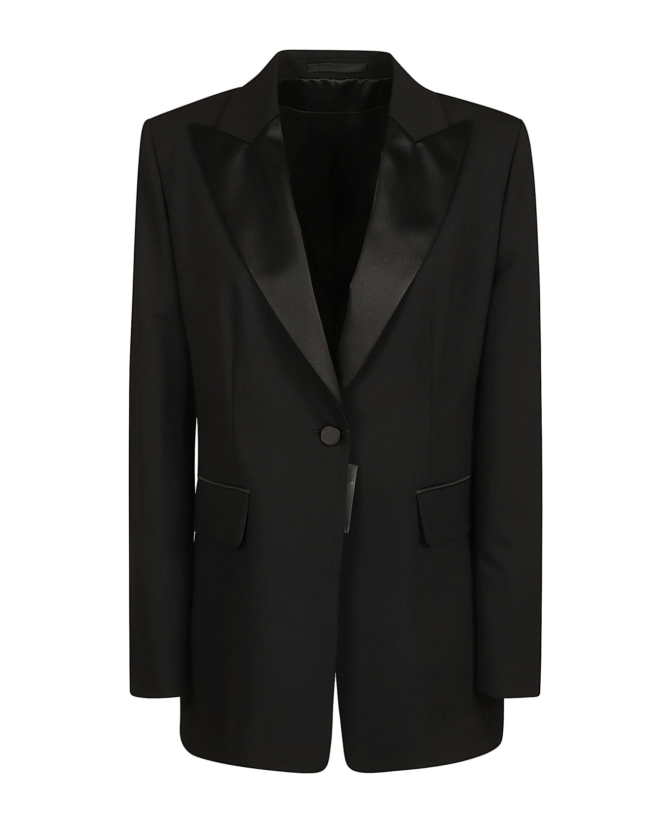 Max Mara Gara Buttoned V-neck Blazer - Black