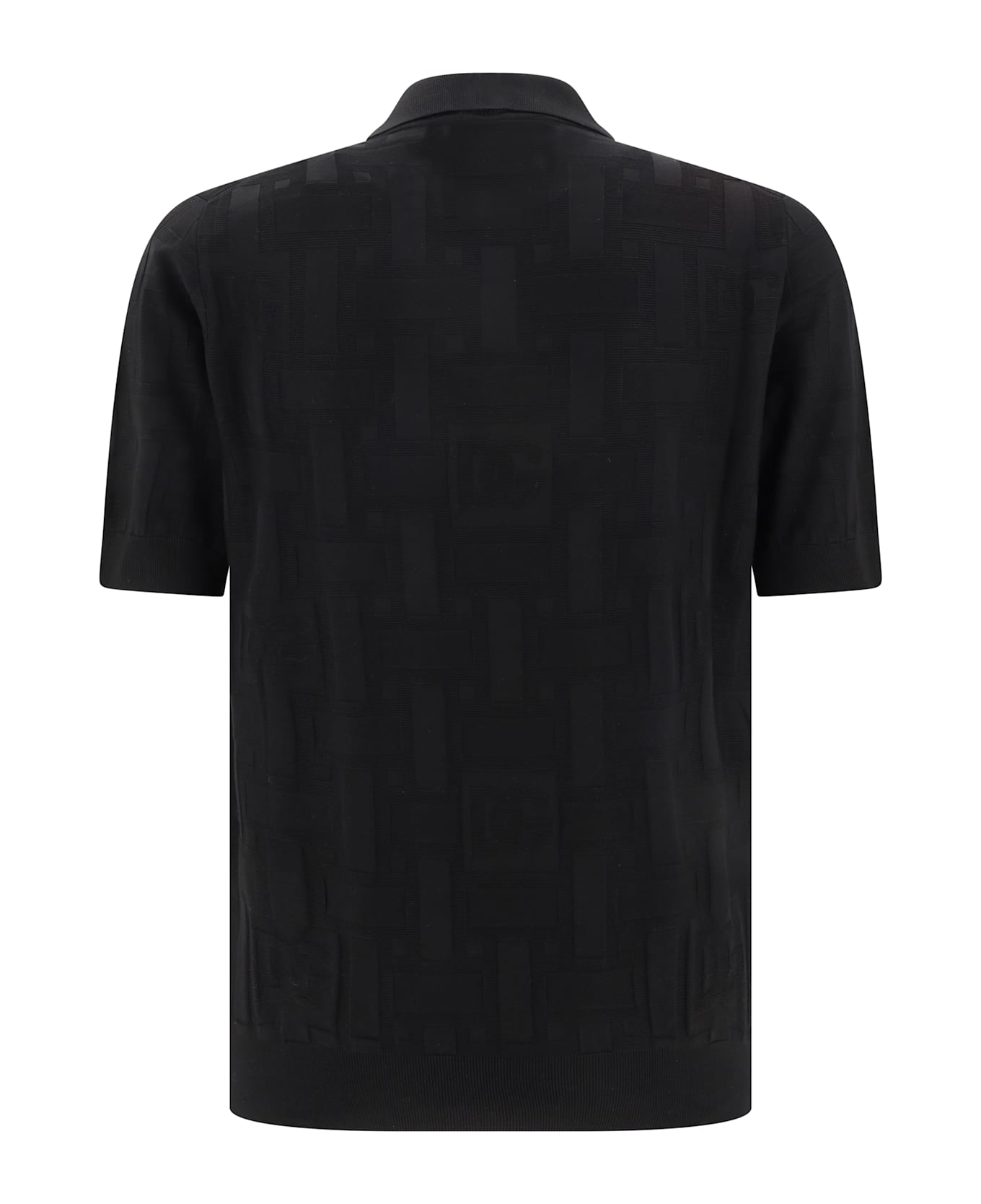 Dolce 
Gabbana Silk Polo Shirt - Nero