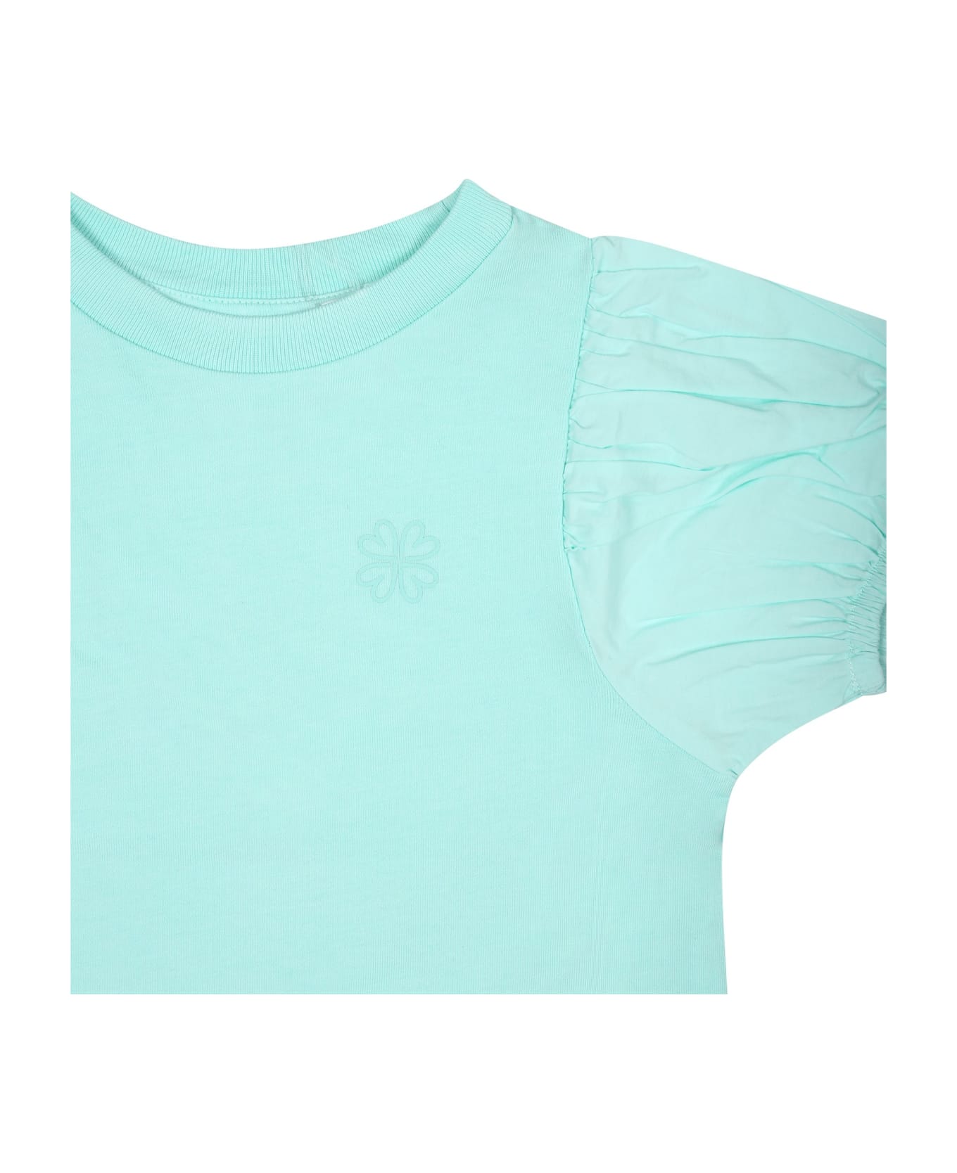 Molo Light Blue T-shirt For Girl With Print - Light Blue