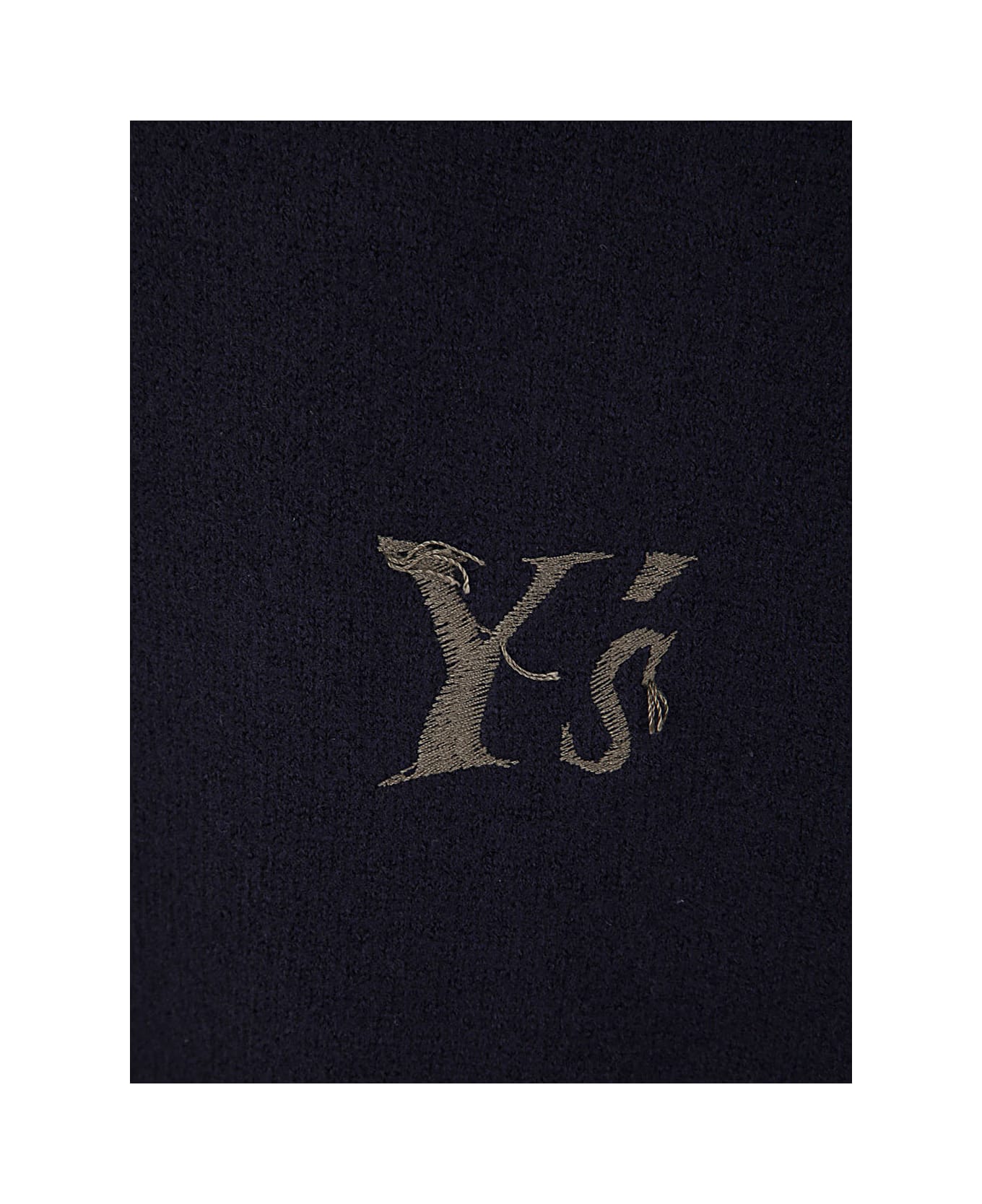 Y's Logo Embroidery Hoodie - Navy