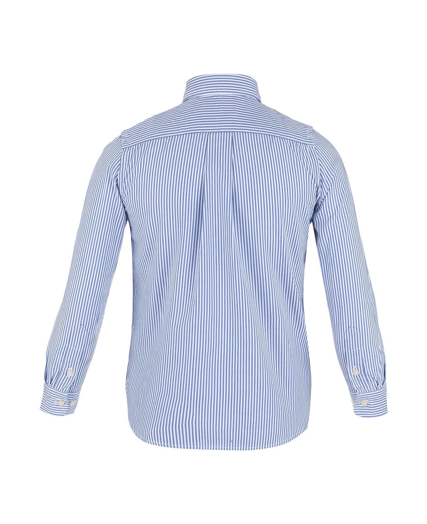 Ralph Lauren Striped Long-sleeved Shirt - Blue