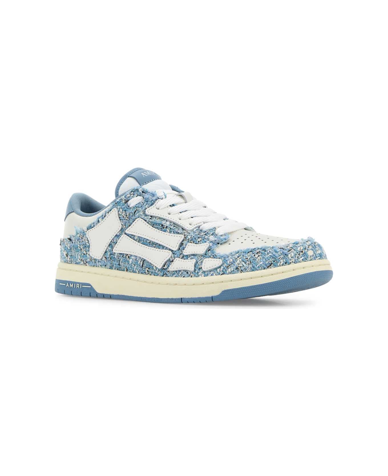 AMIRI Tow-tone Boucle Skel Sneakers - ASHLEYBLUE