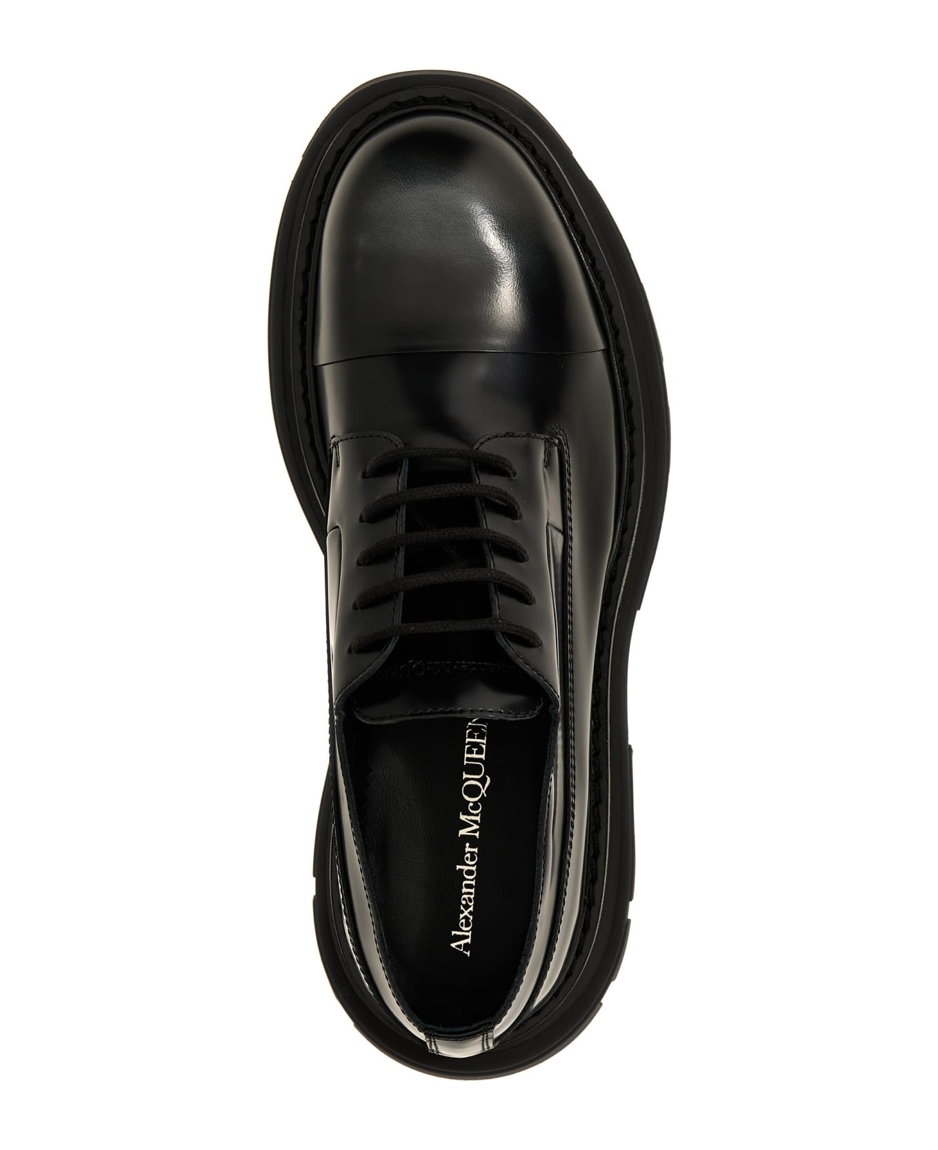 Alexander McQueen Leather Lace-up Shoes - Black   ローファー＆デッキシューズ