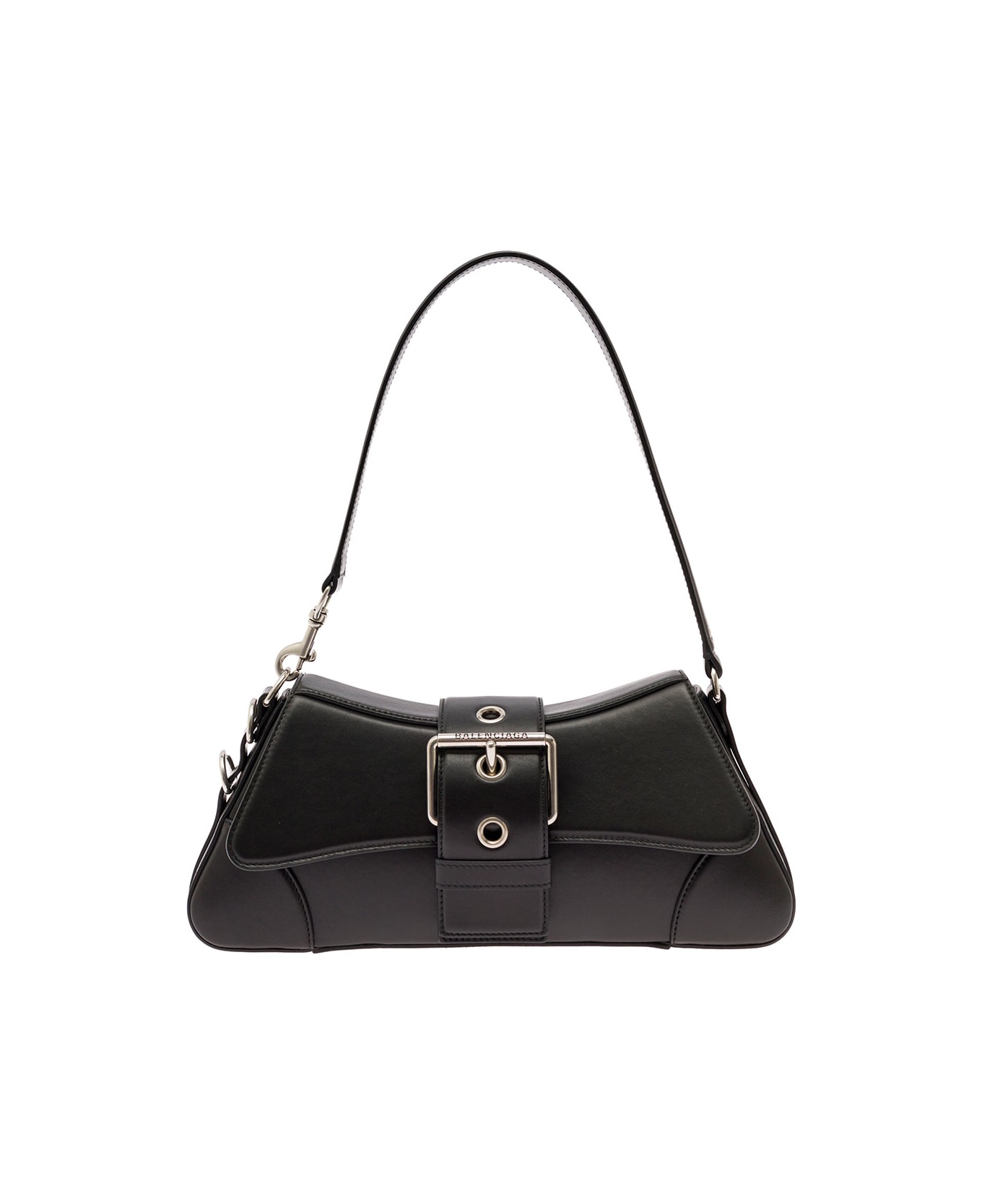 Balenciaga Lindsay Medium  Black Leather Handbag With Buckle Balenciaga Woman - Black