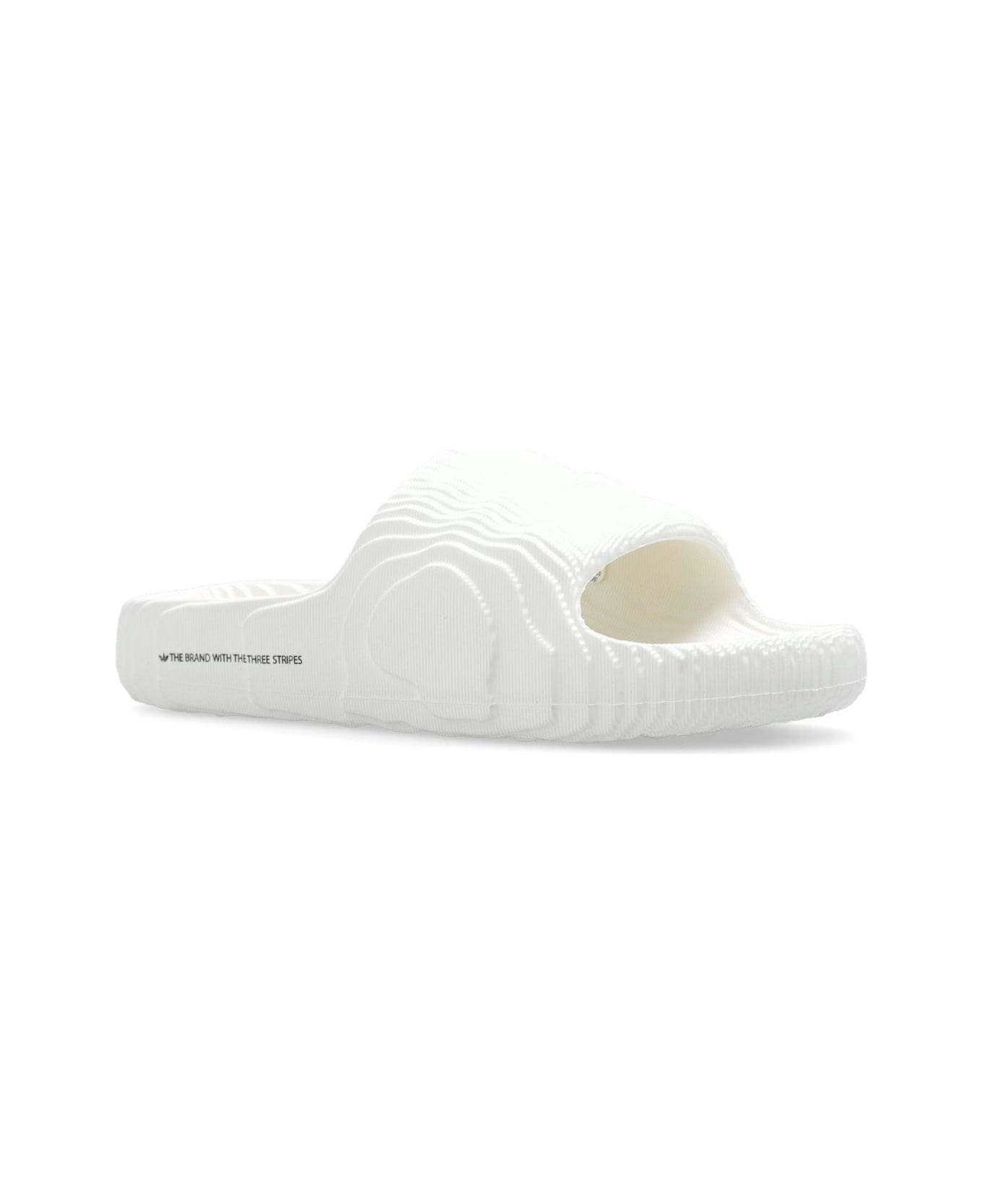 Adidas Adilette 22 Slides - WHITE フラットシューズ